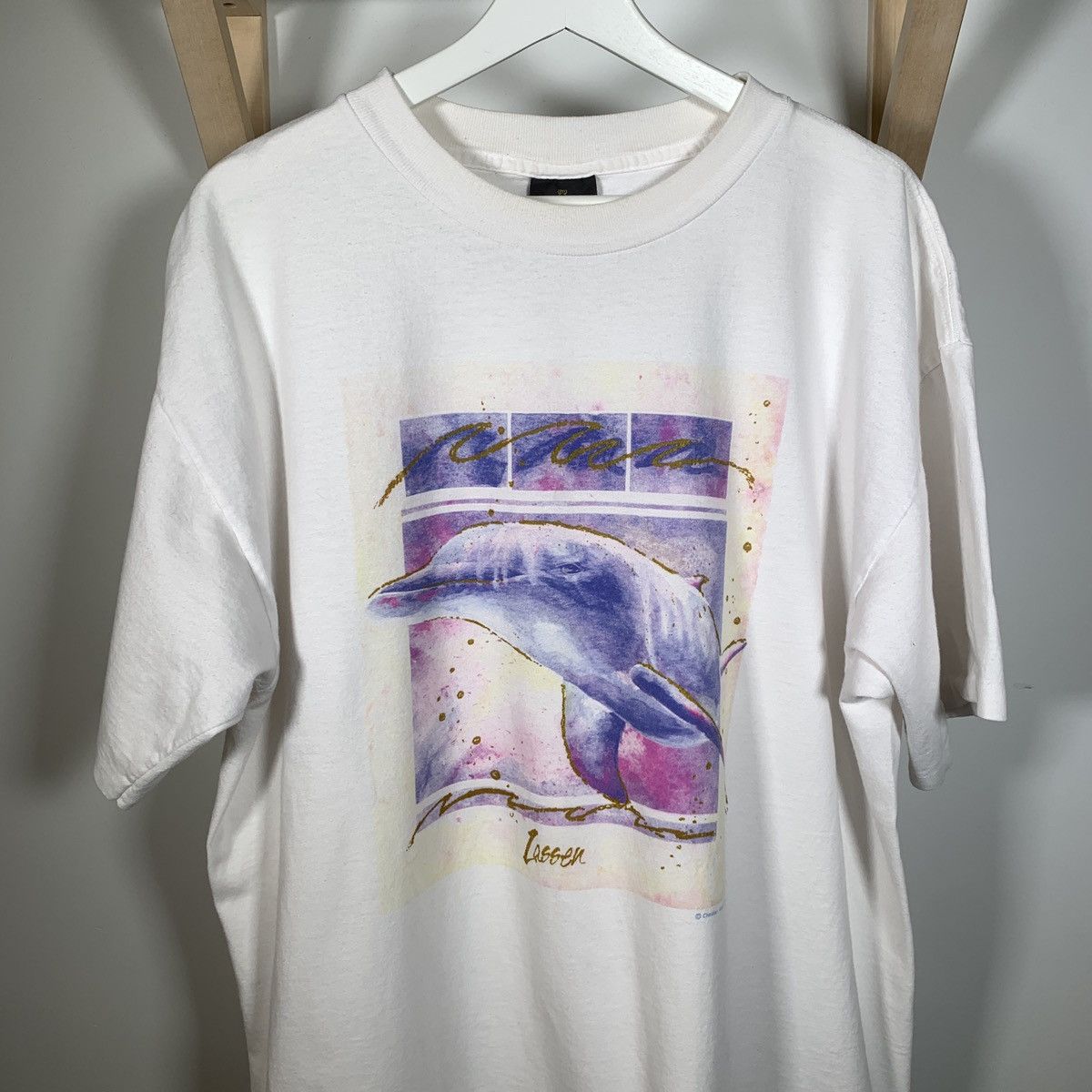 Vintage Vintage 90s Dolphin Animal Whales Ocean T Shirt Made In USA Size US XL / EU 56 / 4 - 2 Preview