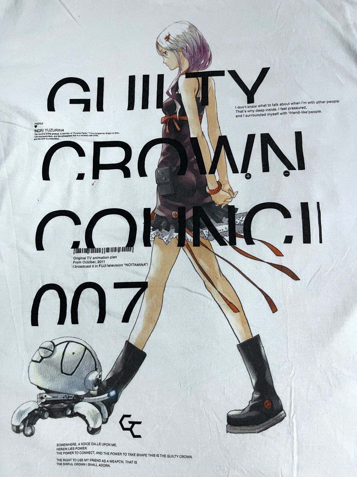 Japanese Brand × Vintage Vintage Anime T shirt Guilty Crown L Cyber Punk Akira Eva OG Size US L / EU 52-54 / 3 - 2 Thumbnail