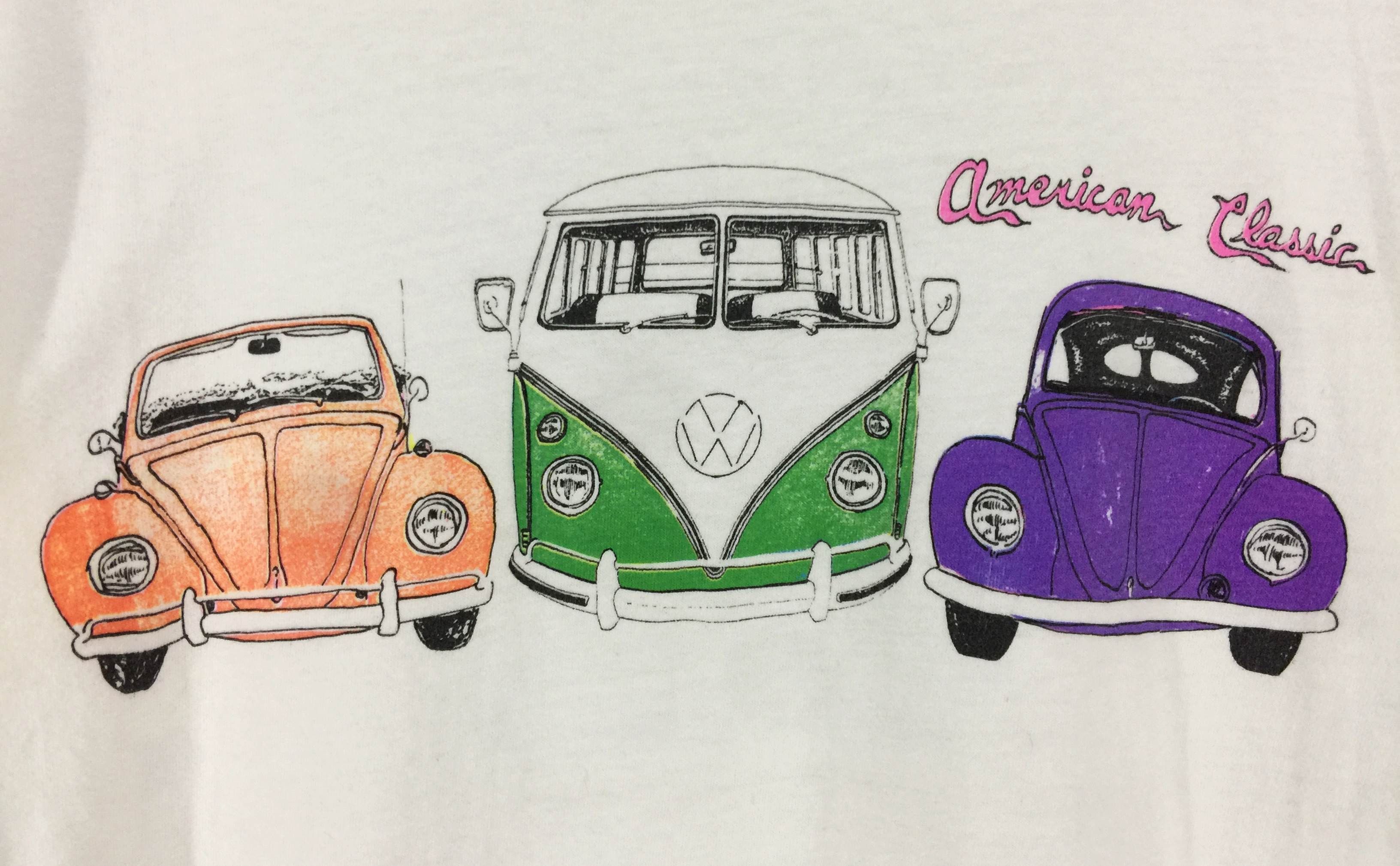 Vintage Volkswagen kombi and beetle vintage 90s shirt Size US L / EU 52-54 / 3 - 3 Thumbnail