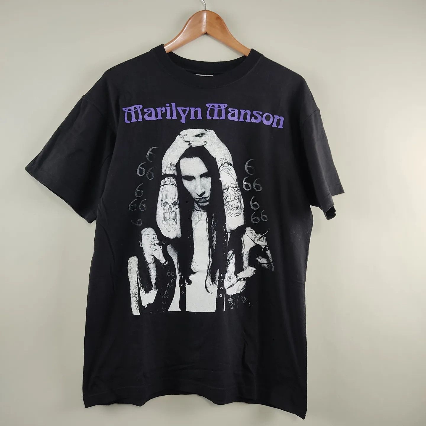 Band Tees × Marilyn Manson × Vintage 90's Marilyn Manson Size US L / EU 52-54 / 3 - 5 Thumbnail