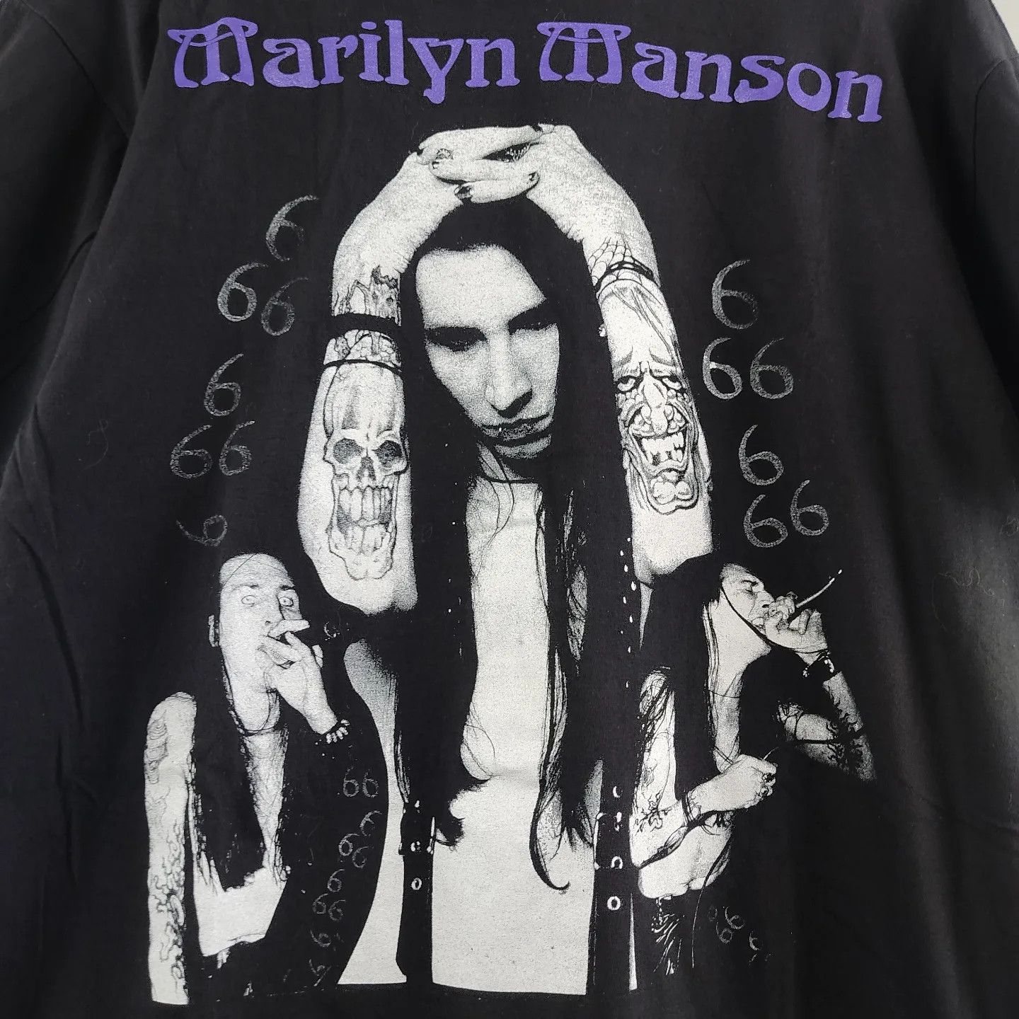Band Tees × Marilyn Manson × Vintage 90's Marilyn Manson Size US L / EU 52-54 / 3 - 2 Thumbnail