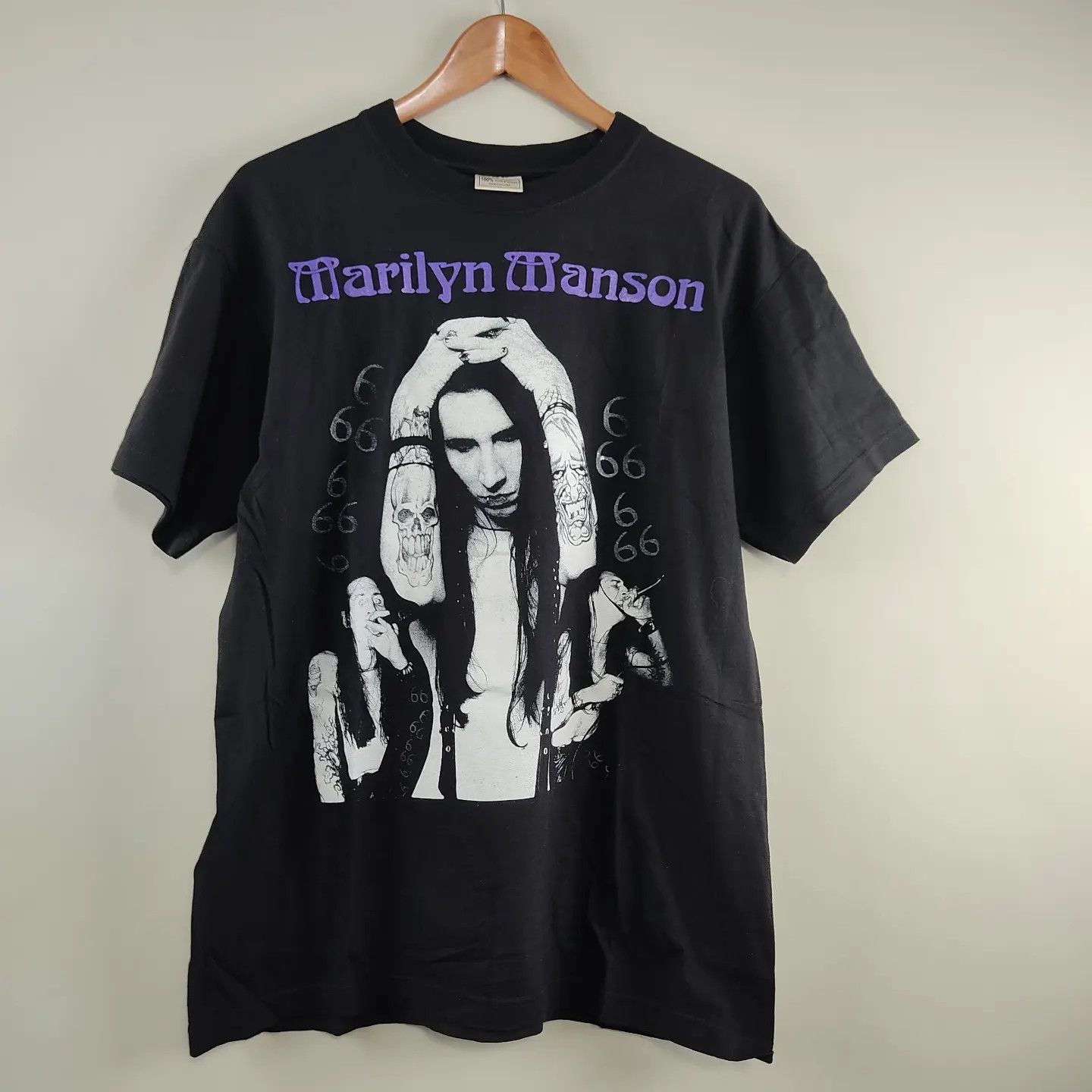 Band Tees × Marilyn Manson × Vintage 90's Marilyn Manson Size US L / EU 52-54 / 3 - 1 Thumbnail