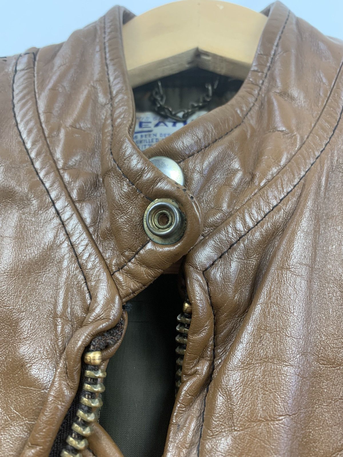 Harley Davidson × Vintage Vintage Original 70s Leather Jacket Custom Harley Davidson Size US M / EU 48-50 / 2 - 10 Thumbnail