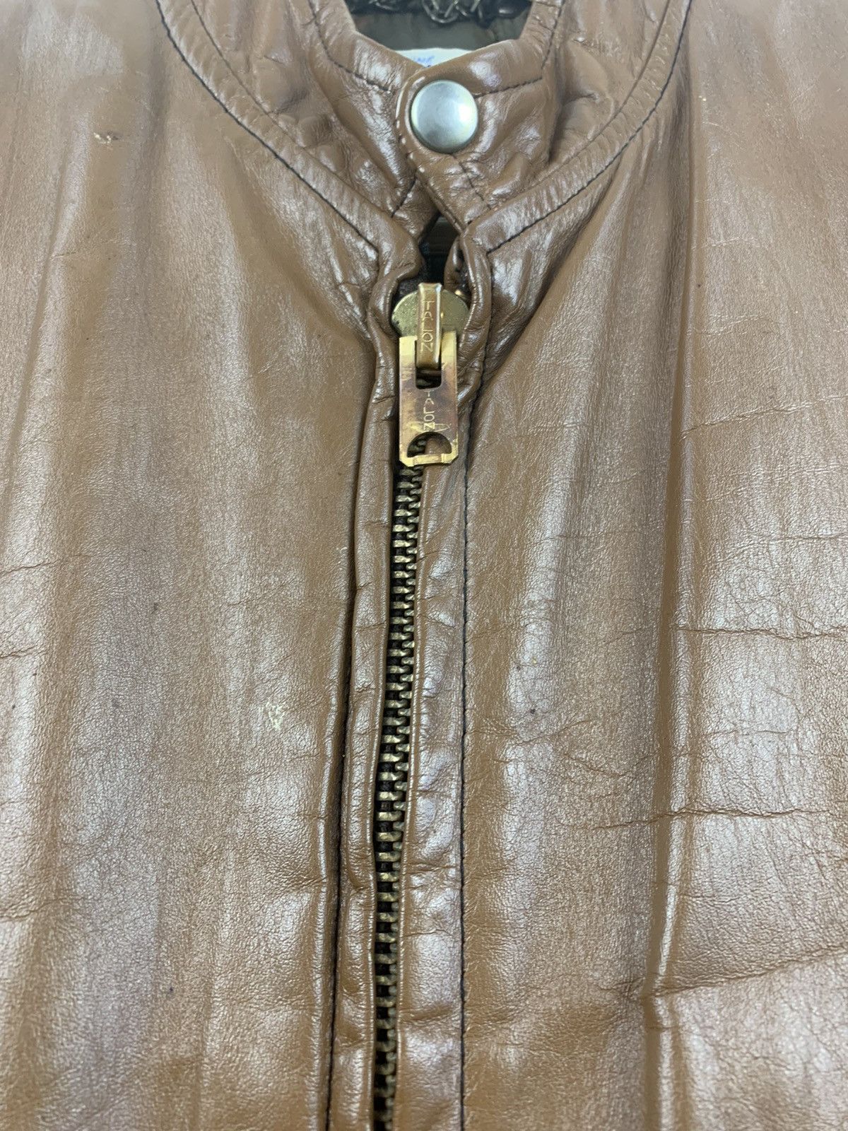 Harley Davidson × Vintage Vintage Original 70s Leather Jacket Custom Harley Davidson Size US M / EU 48-50 / 2 - 14 Thumbnail