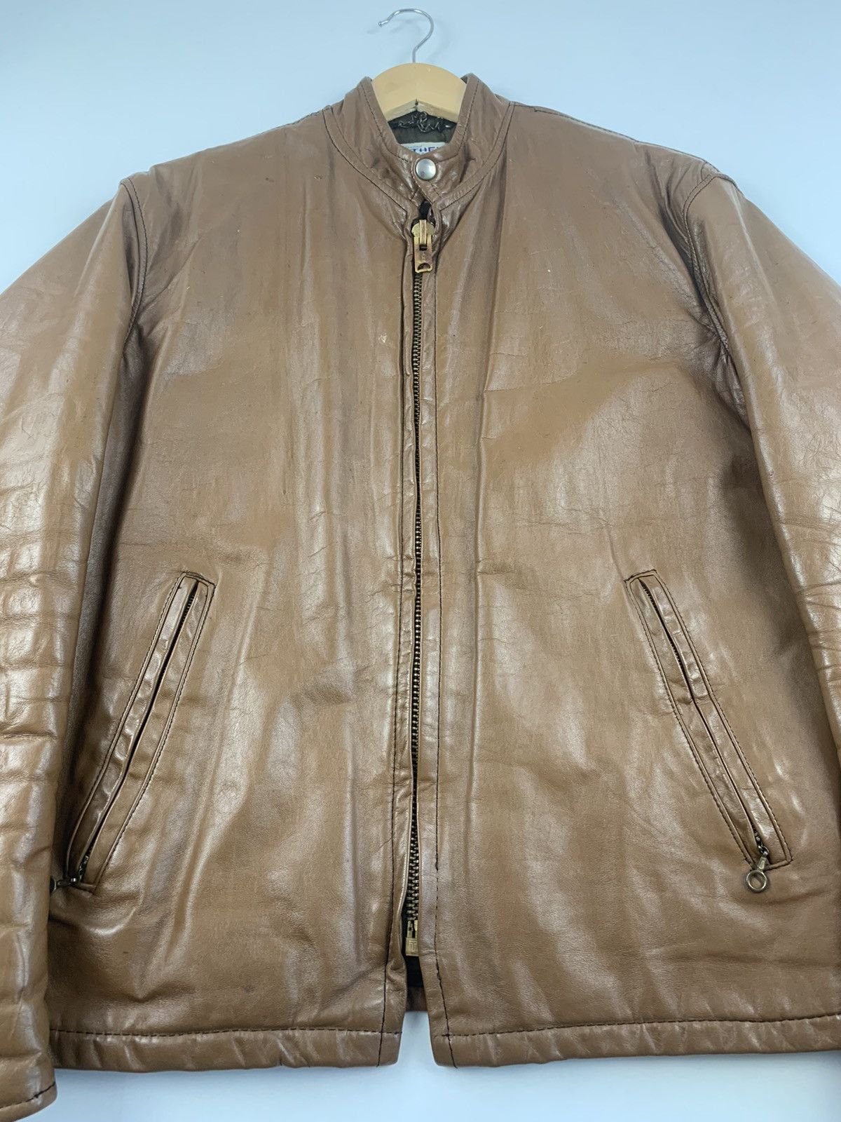 Harley Davidson × Vintage Vintage Original 70s Leather Jacket Custom Harley Davidson Size US M / EU 48-50 / 2 - 4 Thumbnail