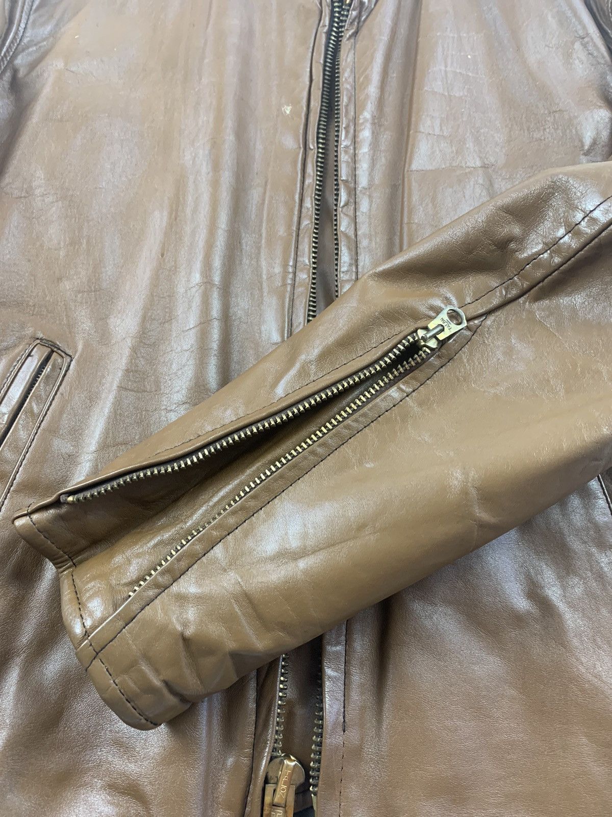 Harley Davidson × Vintage Vintage Original 70s Leather Jacket Custom Harley Davidson Size US M / EU 48-50 / 2 - 20 Thumbnail