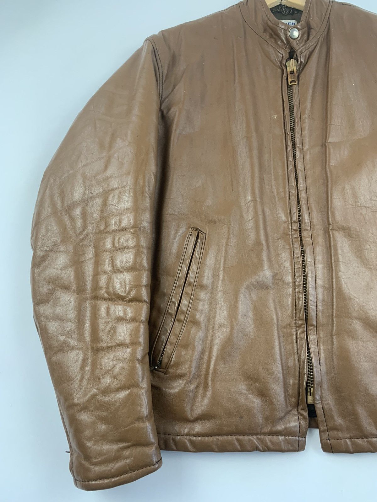 Harley Davidson × Vintage Vintage Original 70s Leather Jacket Custom Harley Davidson Size US M / EU 48-50 / 2 - 5 Thumbnail