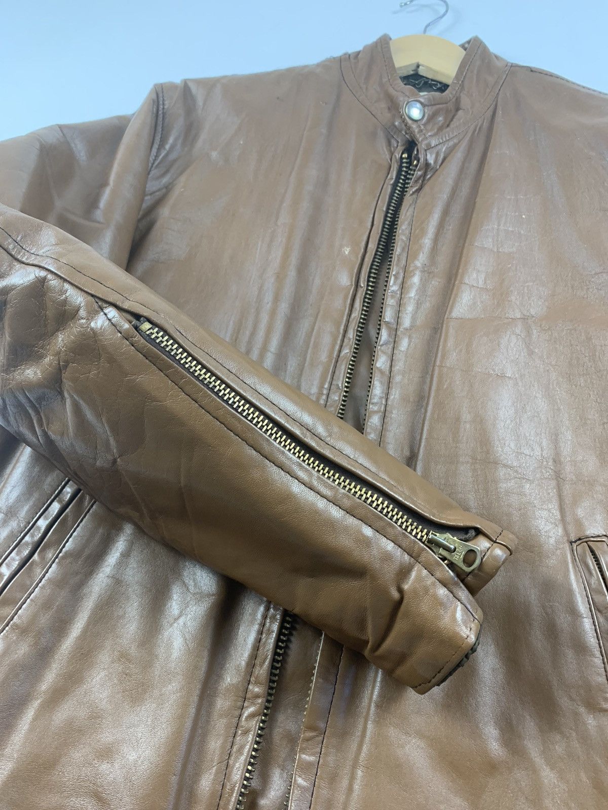 Harley Davidson × Vintage Vintage Original 70s Leather Jacket Custom Harley Davidson Size US M / EU 48-50 / 2 - 19 Thumbnail