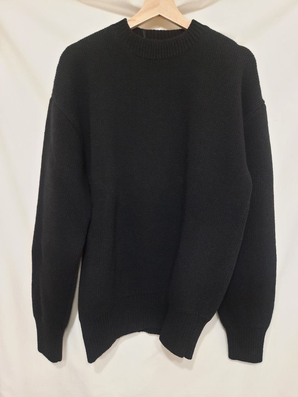 image of Bottega Veneta Ribbed Crewneck Pullover Knit Sweater in Black, Men's (Size Medium)