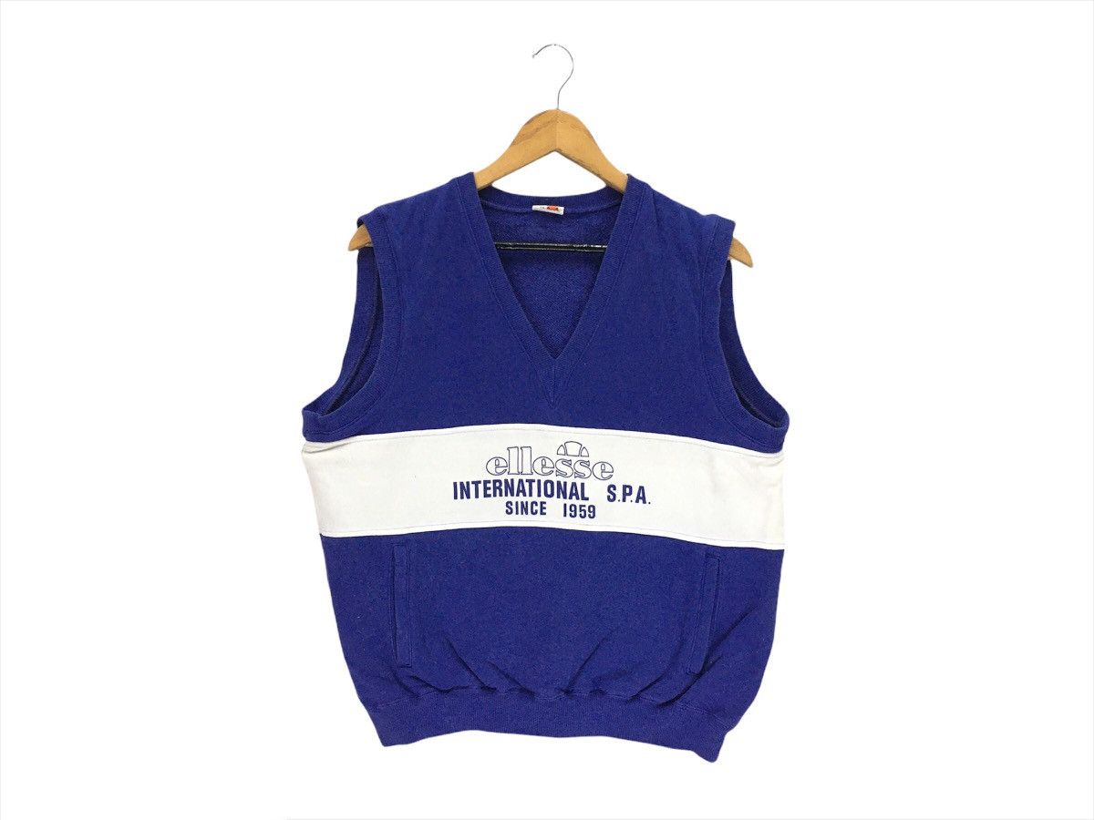 Ellesse × Sports Specialties Vintage 2-Tone Ellesse Big Logo Sleeveless Sweatshirt Size US M / EU 48-50 / 2 - 1 Thumbnail
