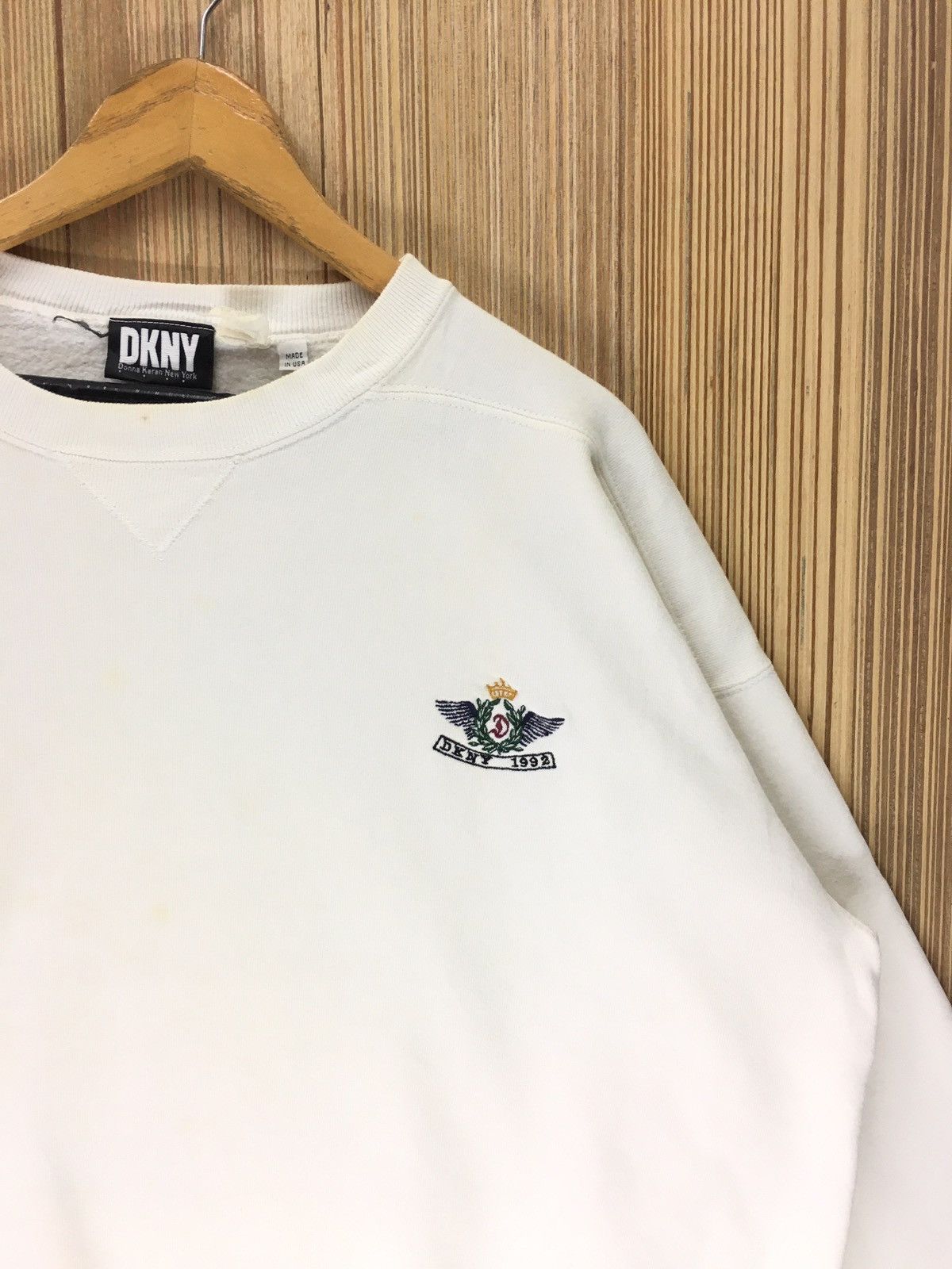 DKNY × Vintage Vintage DKNY Donna Karan New York Small Logo Sweatshirt Size US L / EU 52-54 / 3 - 2 Thumbnail