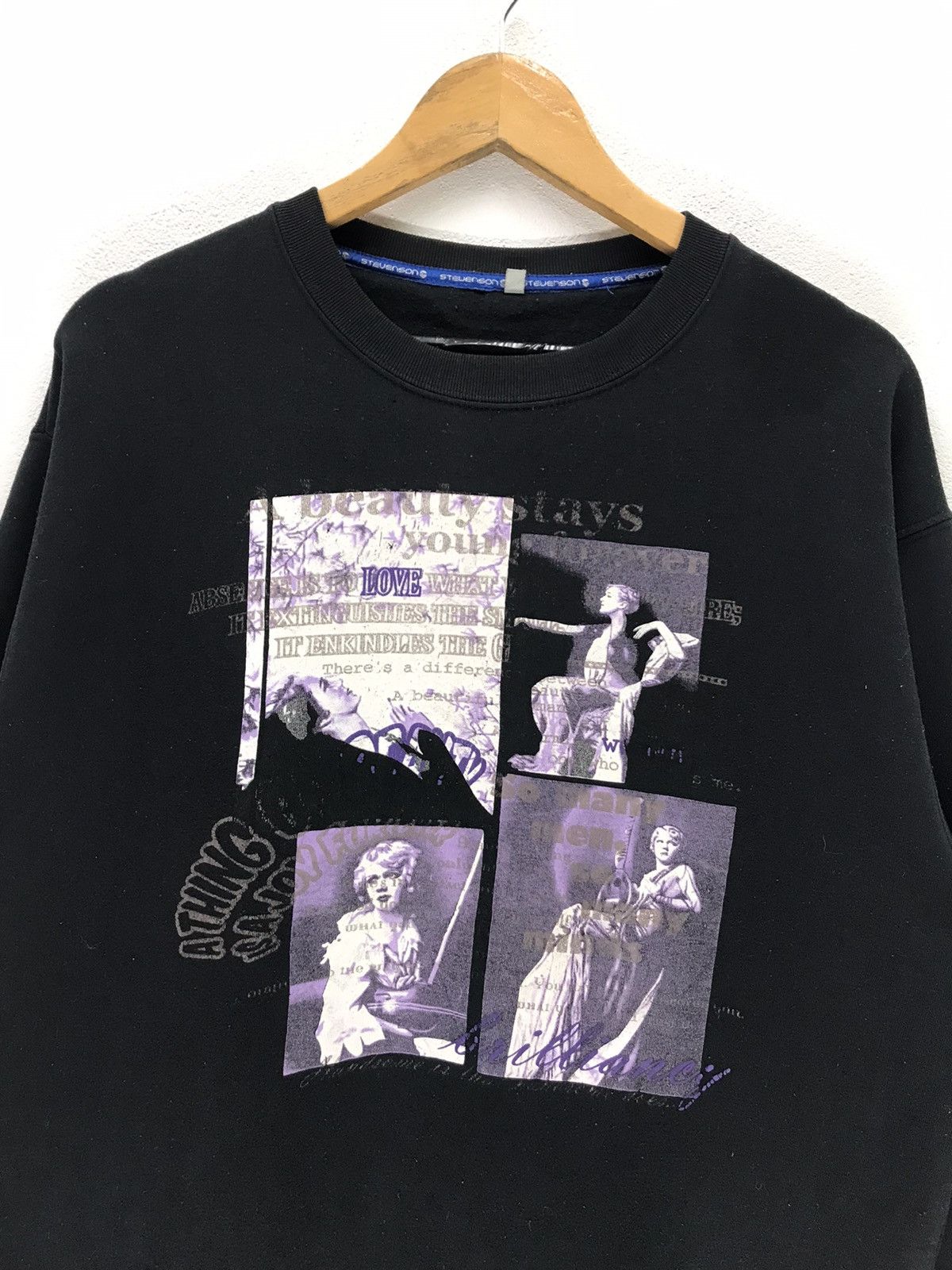 Vintage Vintage Stevenson Pop Art Portrait Photo Sweatshirt Size US L / EU 52-54 / 3 - 2 Thumbnail