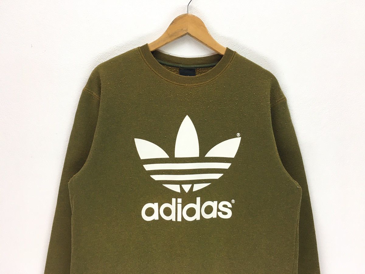 Adidas × Vintage Vintage Adidas Trefoil Big Logo Sweatshirt Size US M / EU 48-50 / 2 - 2 Thumbnail