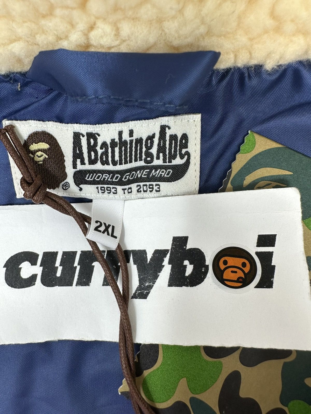 Bape BAPE Bape Mountain Relaxed Fit Boa Jacket Beige Size US XXL / EU 58 / 5 - 8 Thumbnail