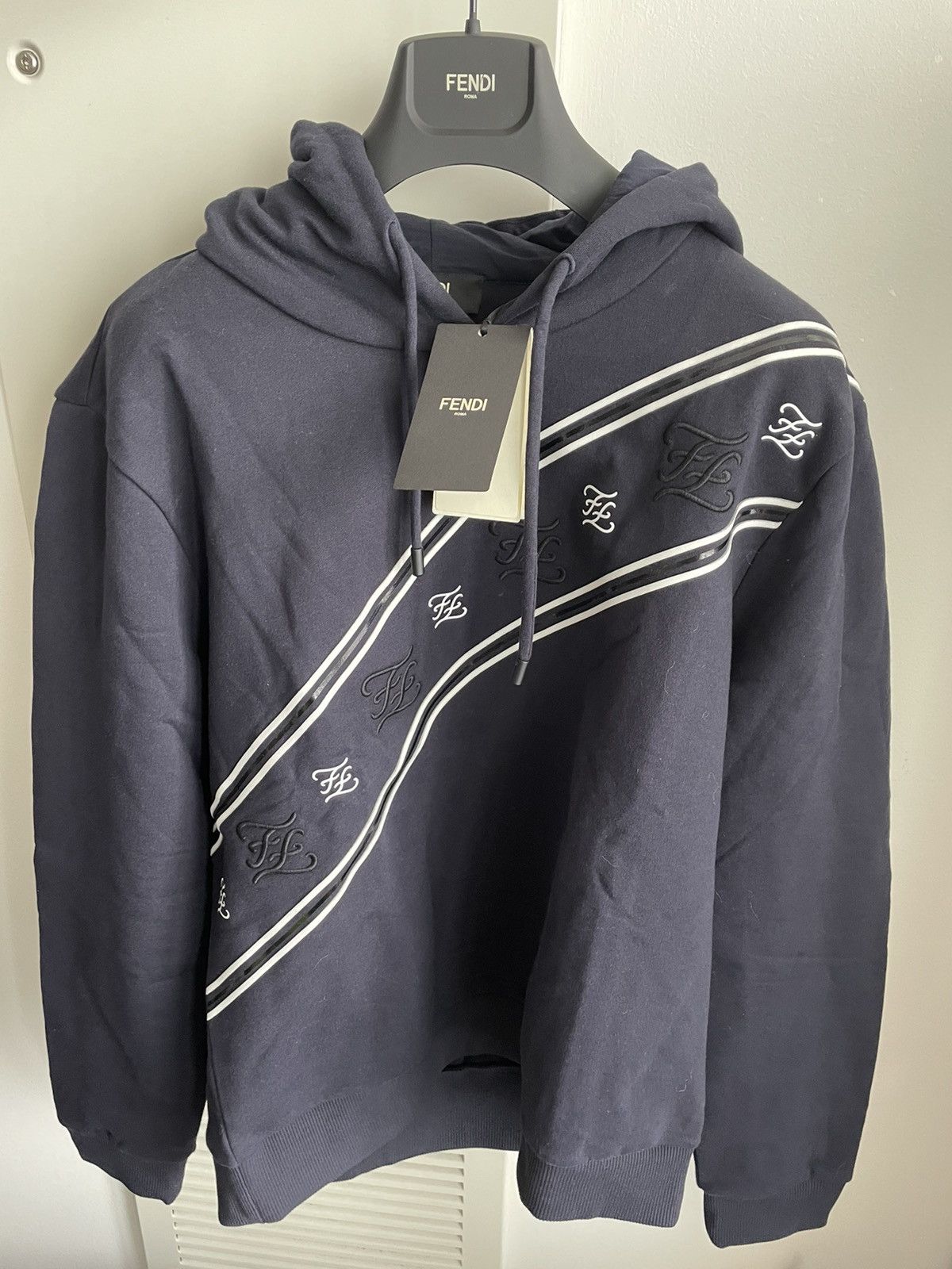 Fendi Rare Brand New Super Runway Limited Edition FF Logo Hoodie Size US L / EU 52-54 / 3 - 22 Thumbnail