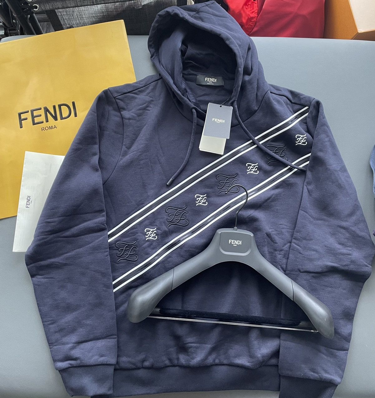 Fendi Rare Brand New Super Runway Limited Edition FF Logo Hoodie Size US L / EU 52-54 / 3 - 5 Thumbnail