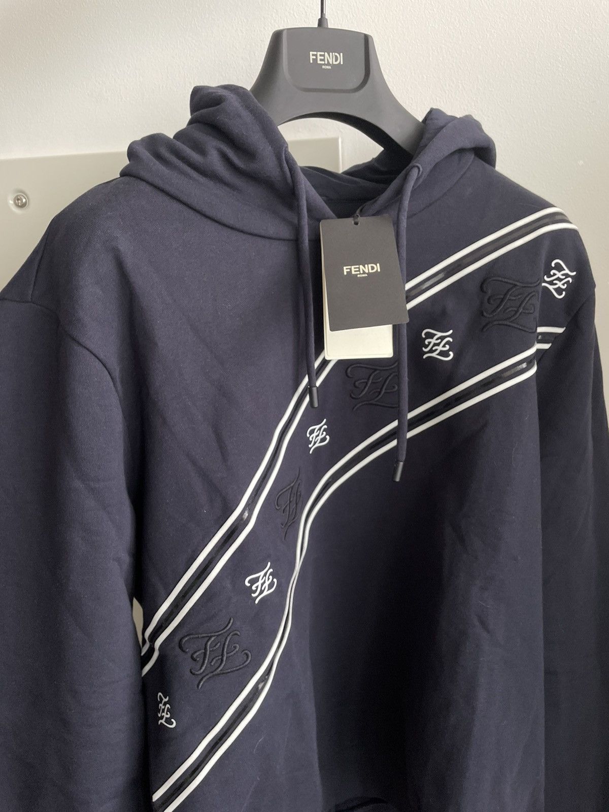 Fendi Rare Brand New Super Runway Limited Edition FF Logo Hoodie Size US L / EU 52-54 / 3 - 2 Thumbnail