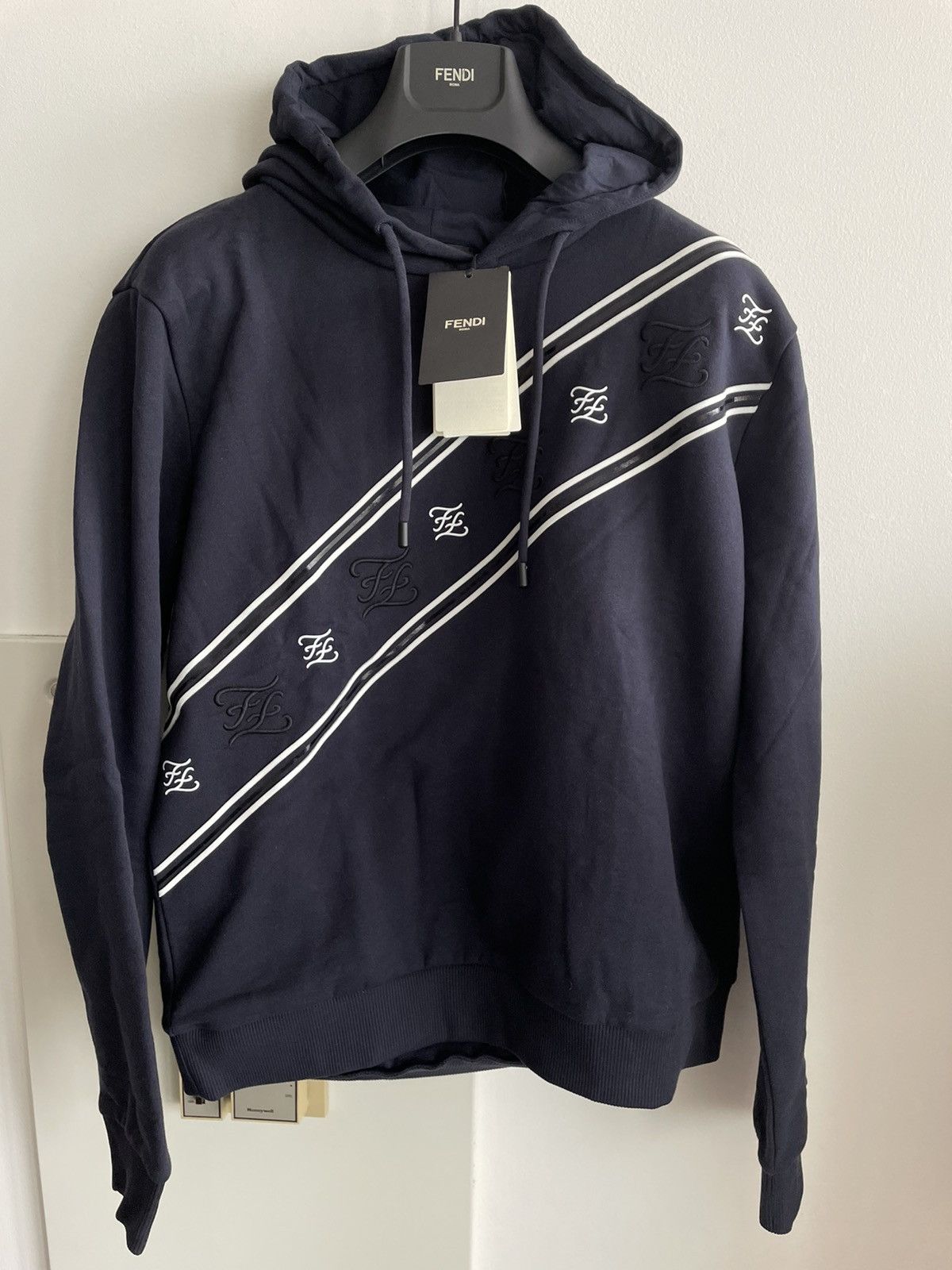 Fendi Rare Brand New Super Runway Limited Edition FF Logo Hoodie Size US L / EU 52-54 / 3 - 1 Thumbnail