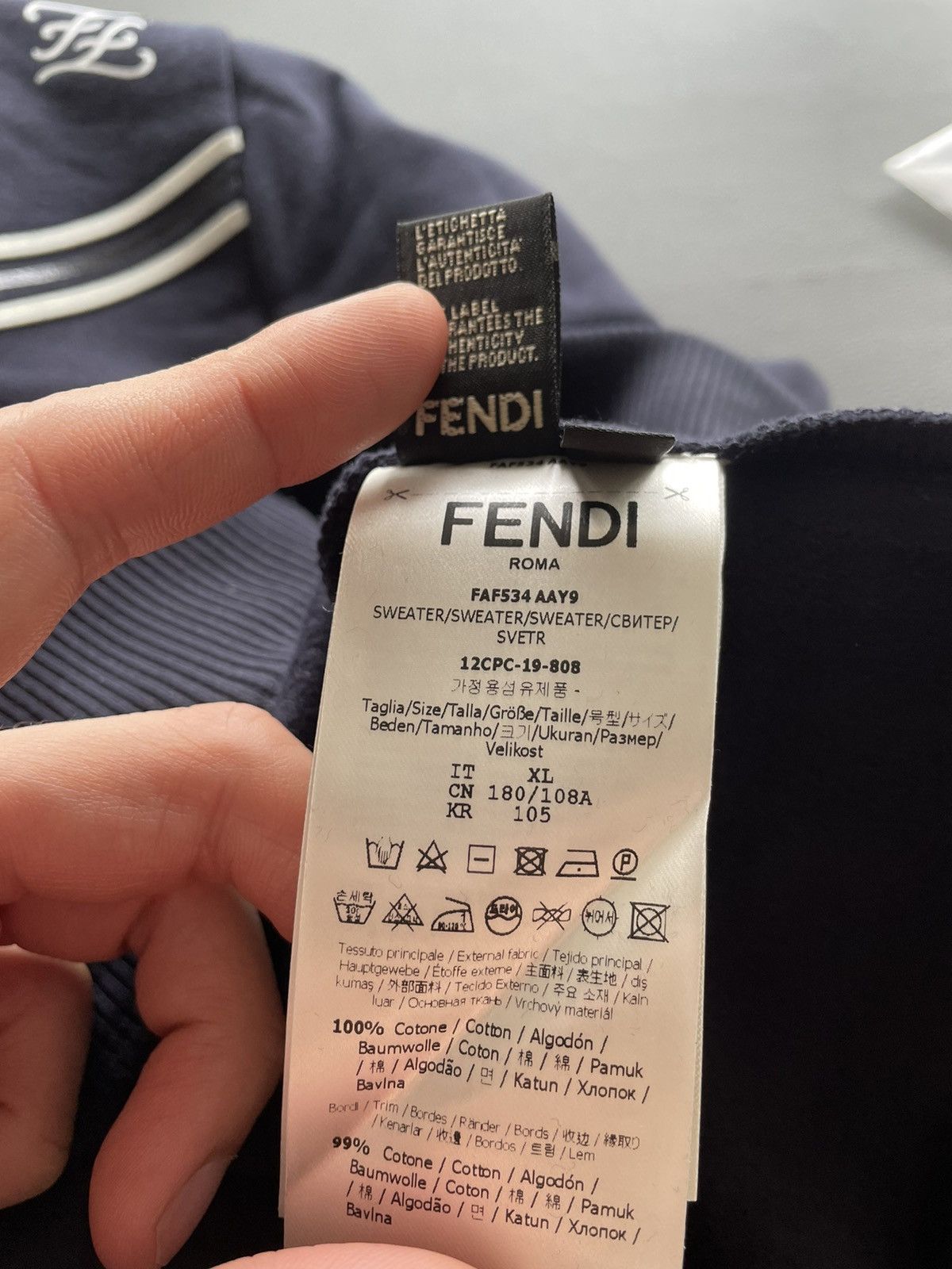 Fendi Rare Brand New Super Runway Limited Edition FF Logo Hoodie Size US L / EU 52-54 / 3 - 10 Thumbnail