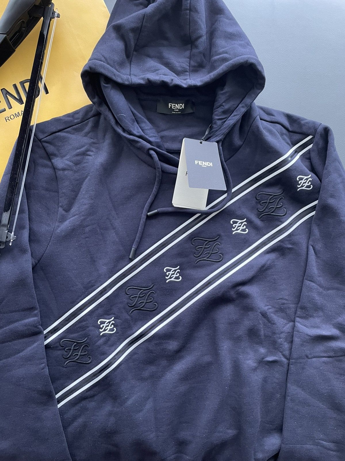 Fendi Rare Brand New Super Runway Limited Edition FF Logo Hoodie Size US L / EU 52-54 / 3 - 4 Thumbnail