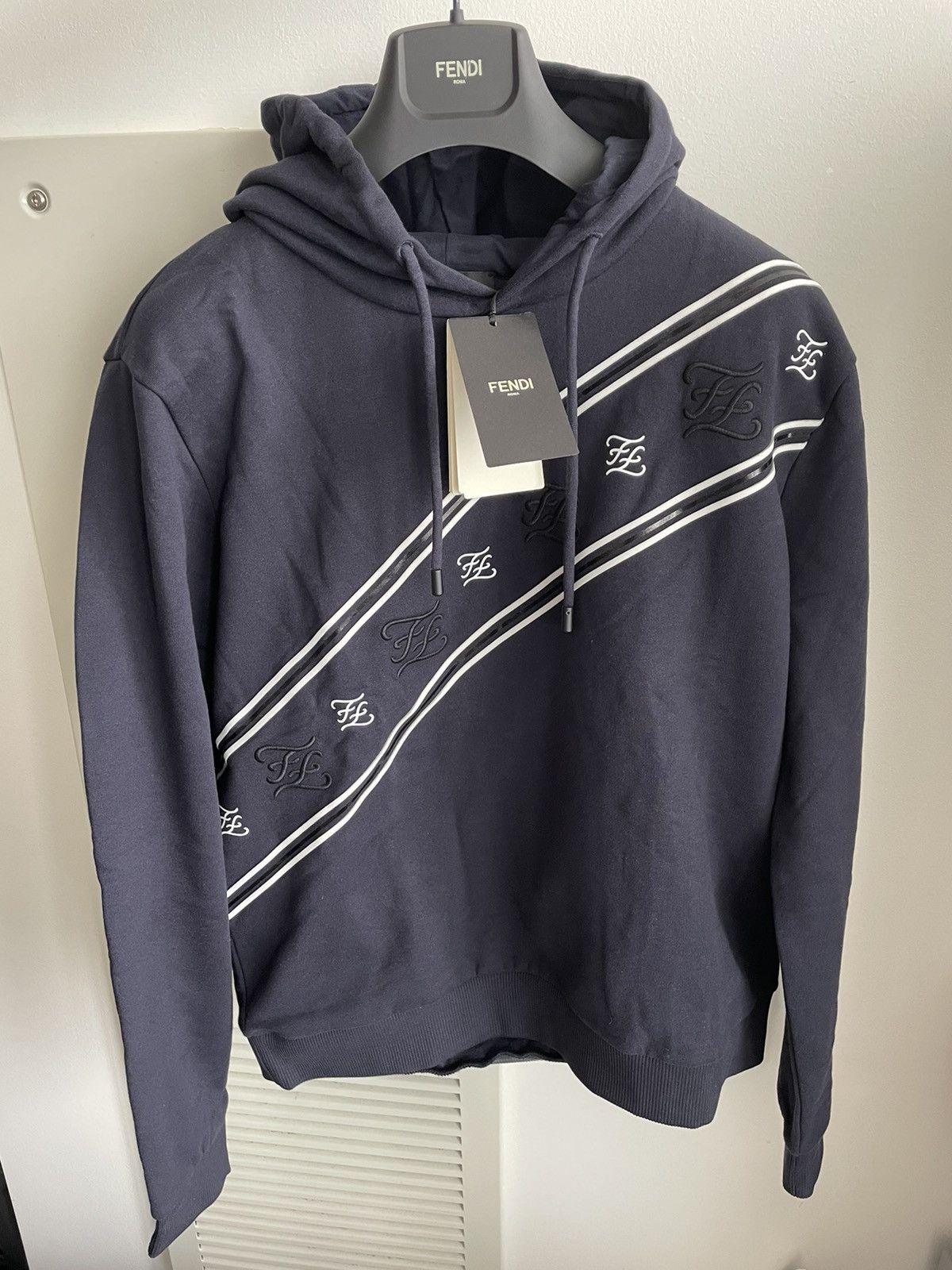 Fendi Rare Brand New Super Runway Limited Edition FF Logo Hoodie Size US L / EU 52-54 / 3 - 19 Thumbnail