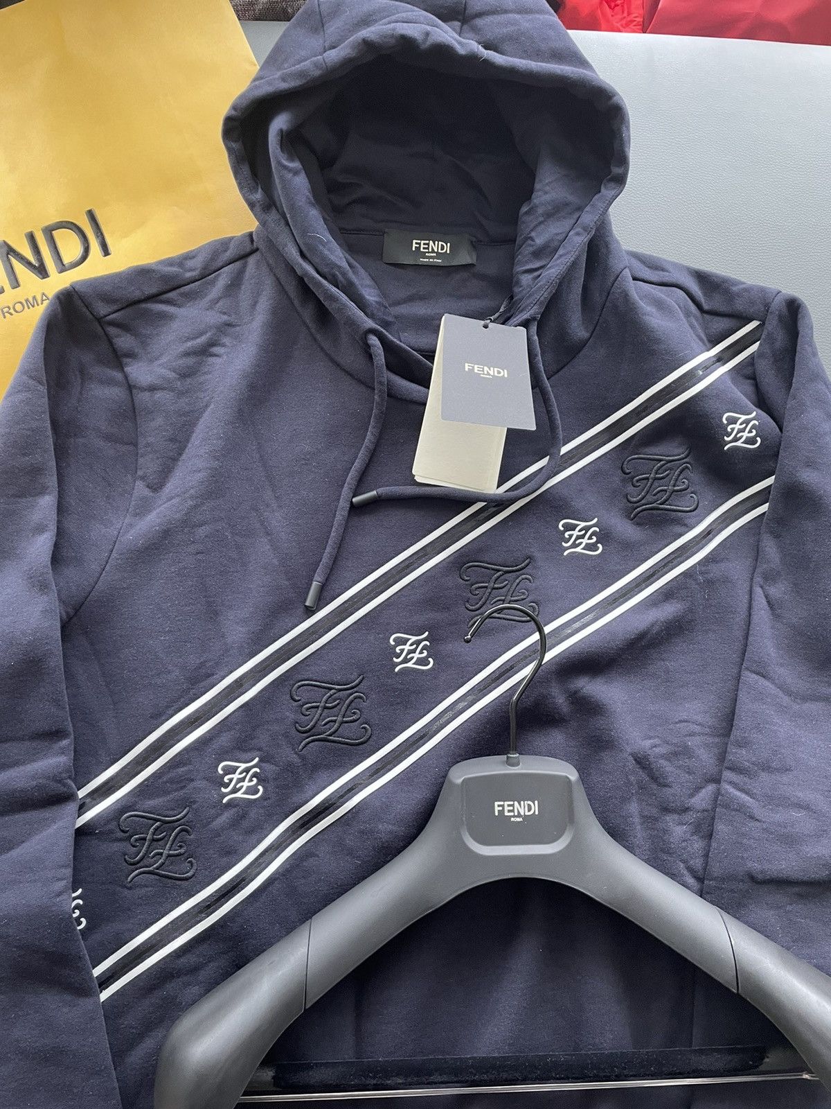 Fendi Rare Brand New Super Runway Limited Edition FF Logo Hoodie Size US L / EU 52-54 / 3 - 3 Thumbnail