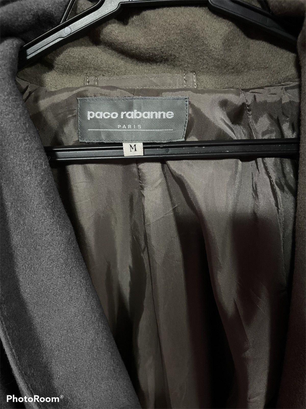 Paco Rabanne PACO RABBANE BROWN SIZE M TRANCE COAT WOOL Size ONE SIZE - 3 Thumbnail