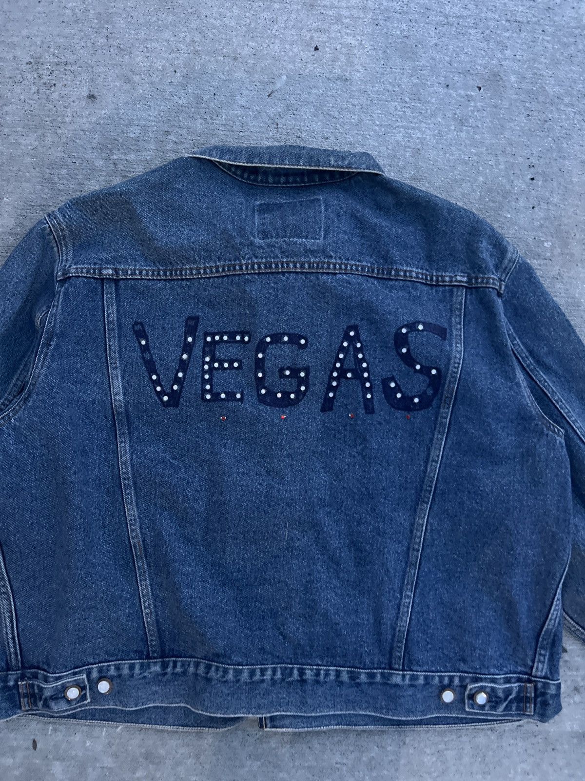 Vintage Levis Vegas Pearl Studded Denim Jacket