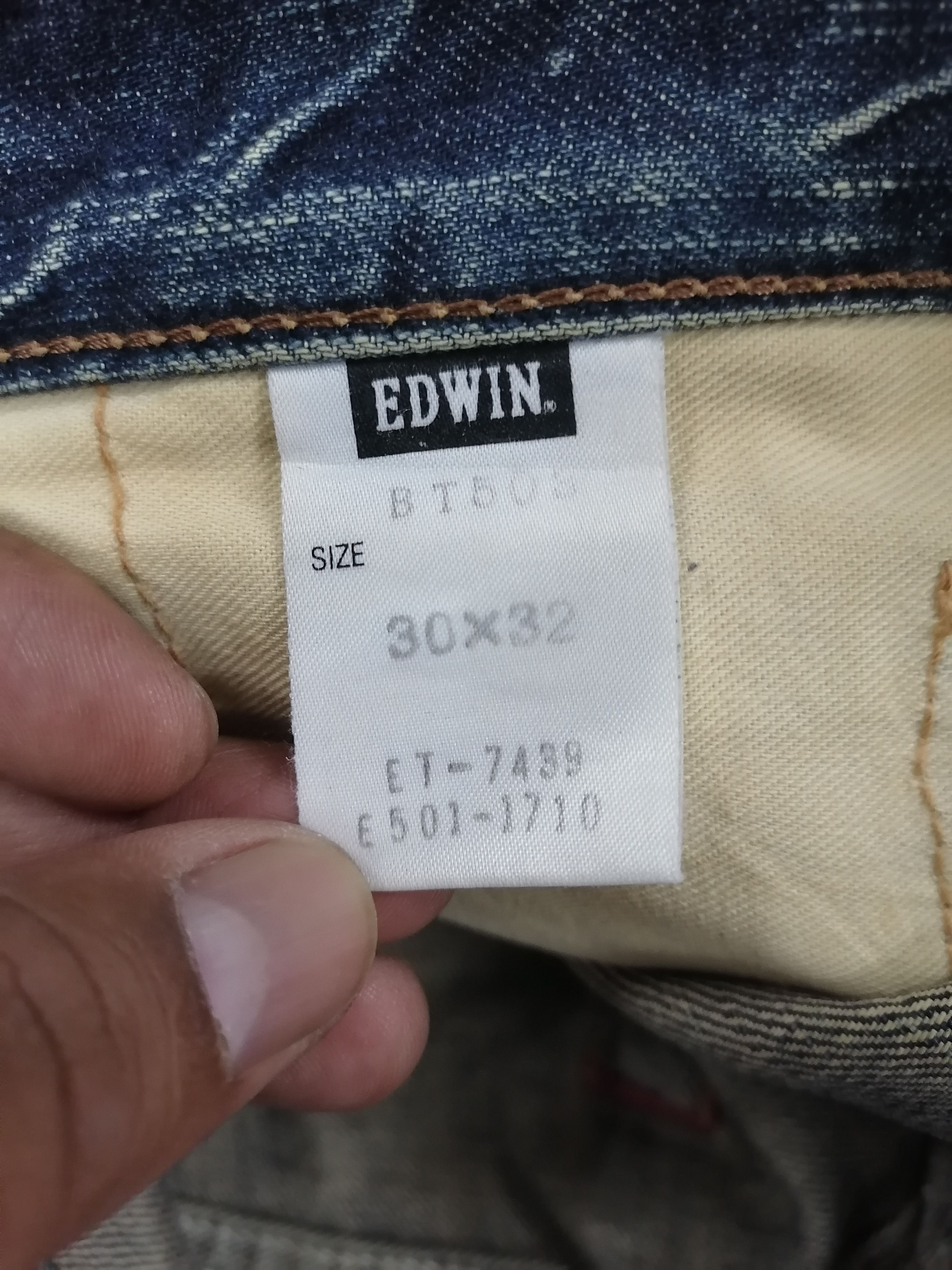 Japanese Brand Trashed Made In Japan Edwin Distressed Erd Denim Pants Size US 33 - 9 Thumbnail