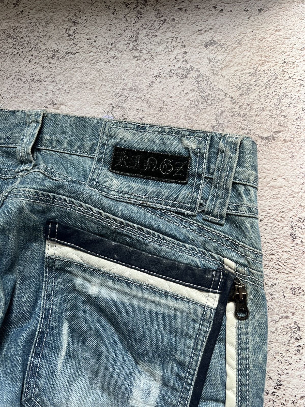 Japanese Brand × Vintage Vintage y2k distressed faded denim pants Size US 33 - 7 Thumbnail