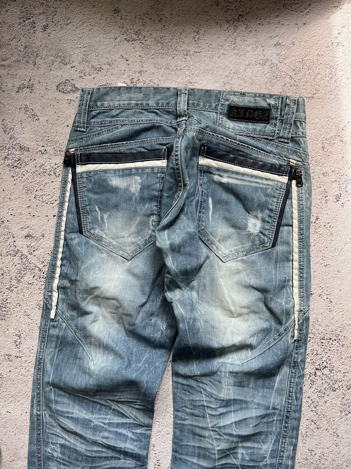 Japanese Brand × Vintage Vintage y2k distressed faded denim pants Size US 33 - 8 Thumbnail