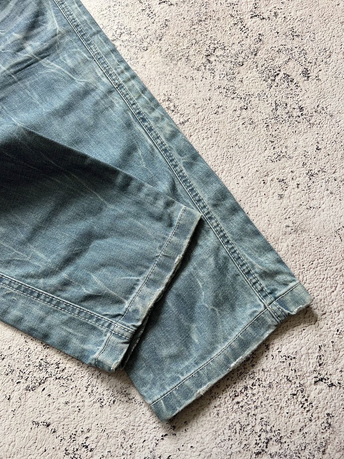 Japanese Brand × Vintage Vintage y2k distressed faded denim pants Size US 33 - 10 Thumbnail