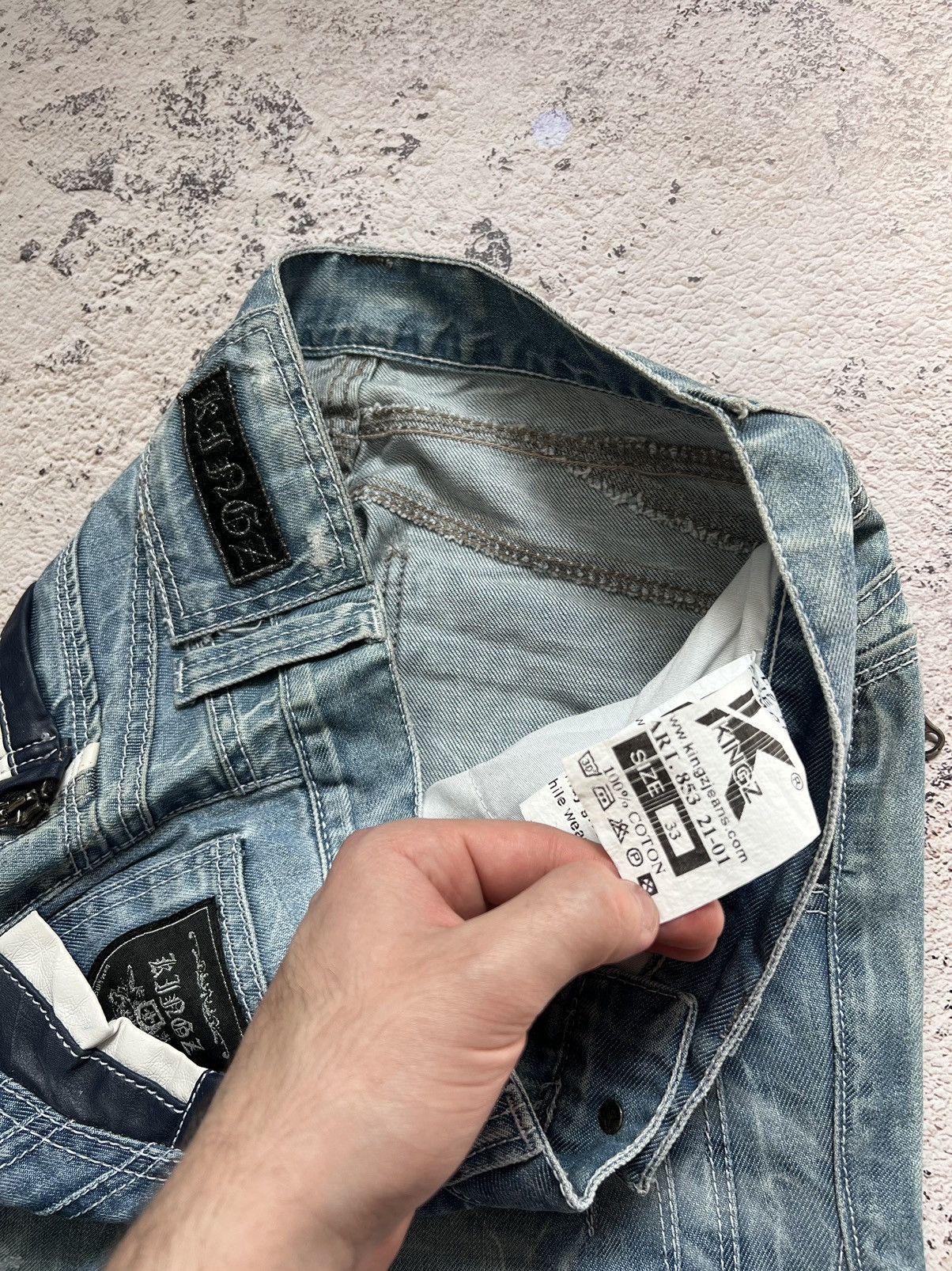 Japanese Brand × Vintage Vintage y2k distressed faded denim pants Size US 33 - 6 Thumbnail
