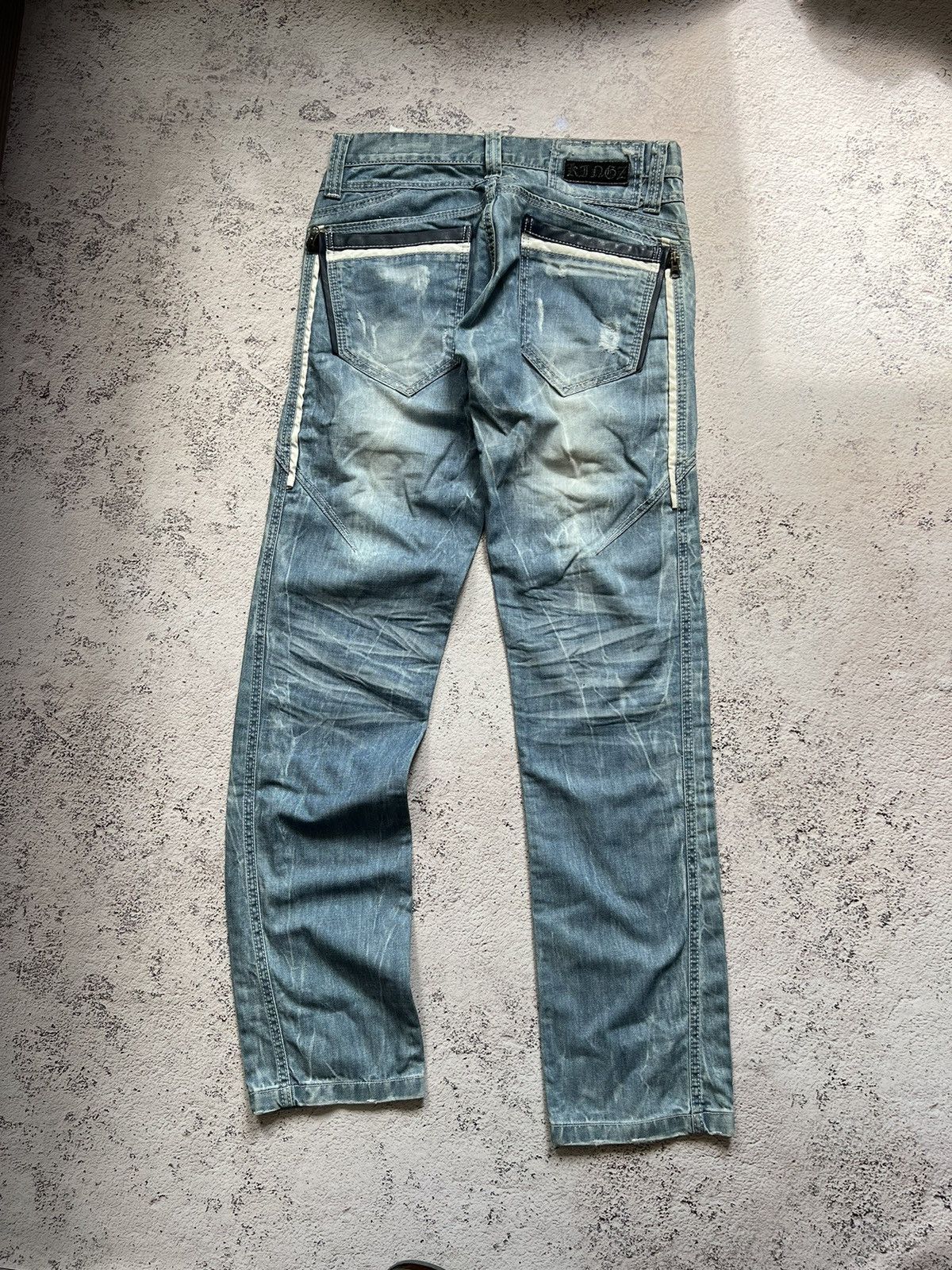 Japanese Brand × Vintage Vintage y2k distressed faded denim pants Size US 33 - 9 Thumbnail