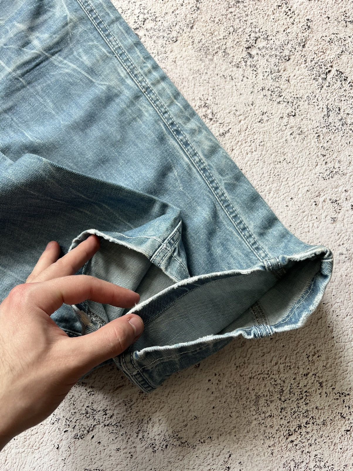 Japanese Brand × Vintage Vintage y2k distressed faded denim pants Size US 33 - 11 Thumbnail