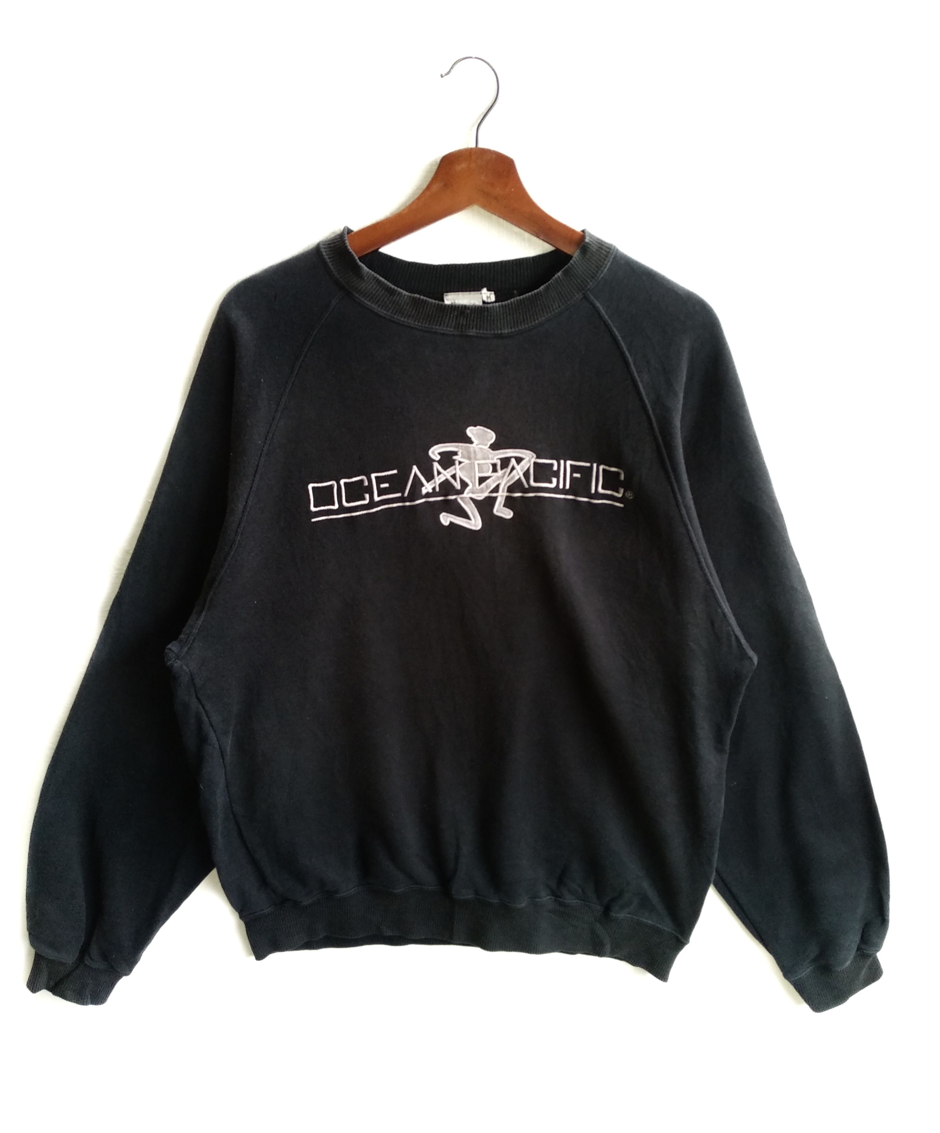image of Sports Specialties x Surf Style Vintage Ocean Pacific Surf Style Sweatshirt/embroidery Logo in Blac