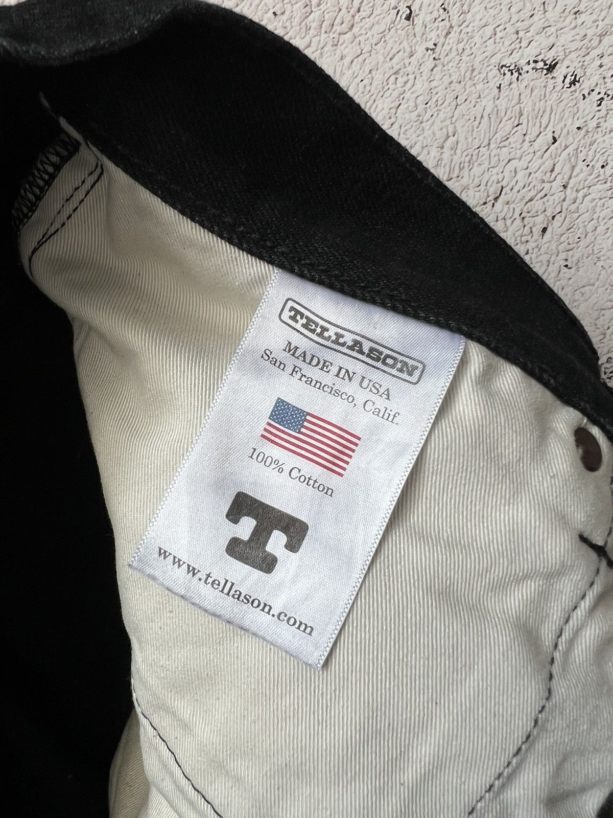 Japanese Brand × Tellason TELLASON LADBROKE GROVE BLACK SELVAGE DENIM JEANS Size US 34 / EU 50 - 11 Thumbnail