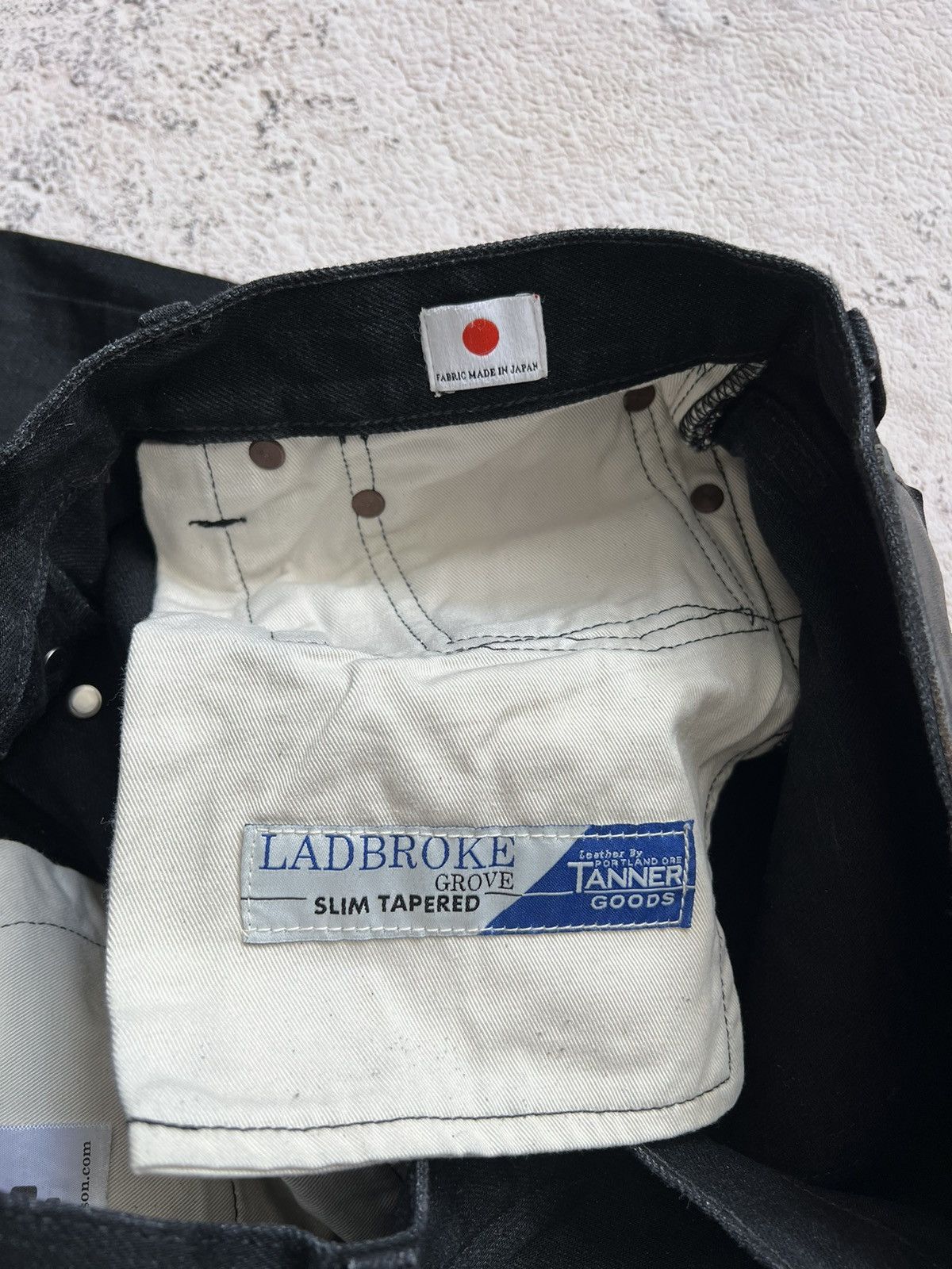 Japanese Brand × Tellason TELLASON LADBROKE GROVE BLACK SELVAGE DENIM JEANS Size US 34 / EU 50 - 13 Thumbnail