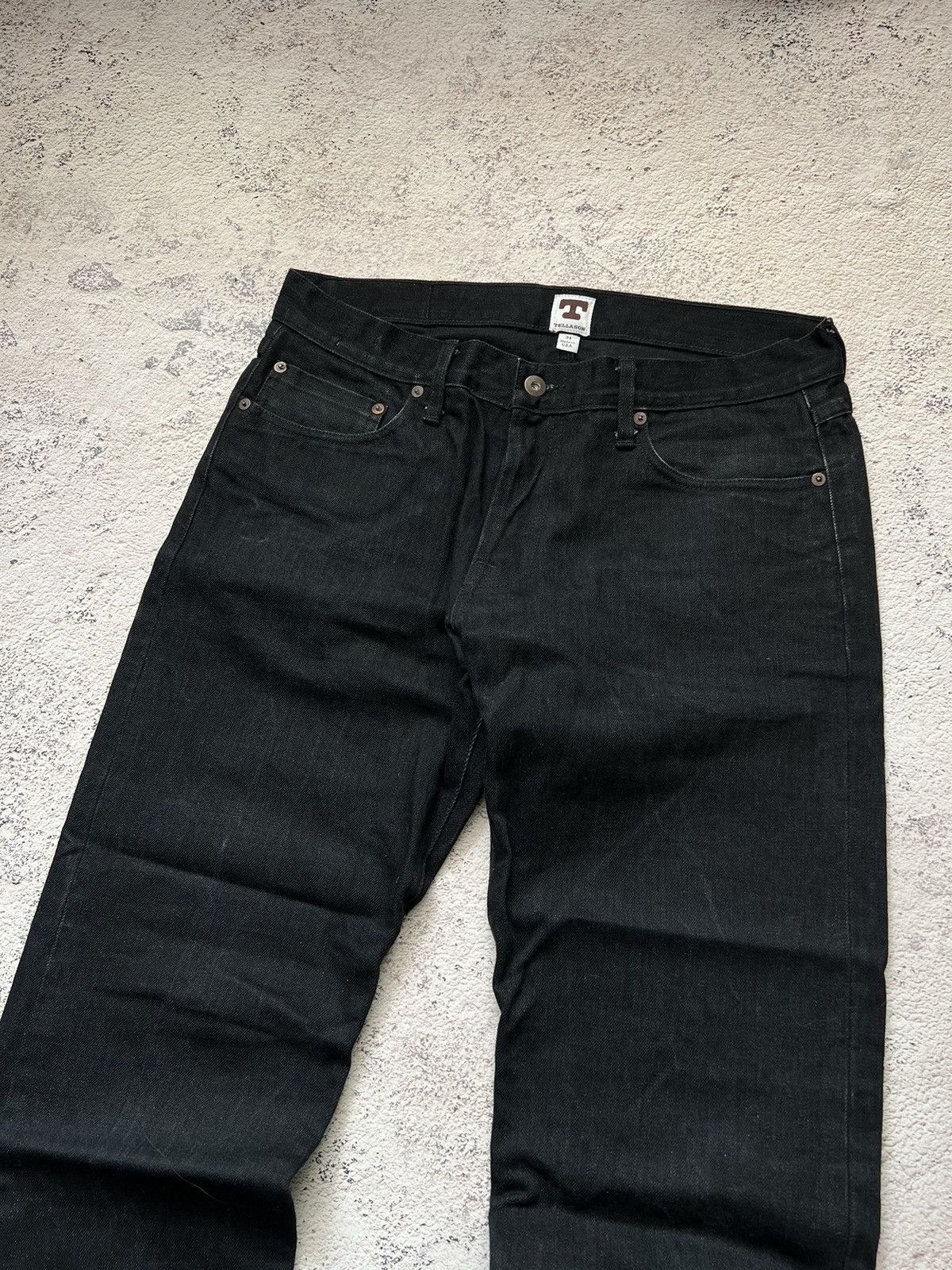 Japanese Brand × Tellason TELLASON LADBROKE GROVE BLACK SELVAGE DENIM JEANS Size US 34 / EU 50 - 7 Thumbnail