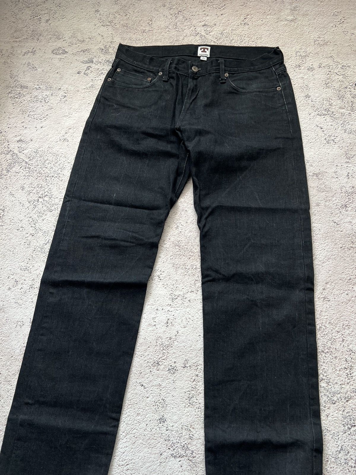 Japanese Brand × Tellason TELLASON LADBROKE GROVE BLACK SELVAGE DENIM JEANS Size US 34 / EU 50 - 6 Thumbnail
