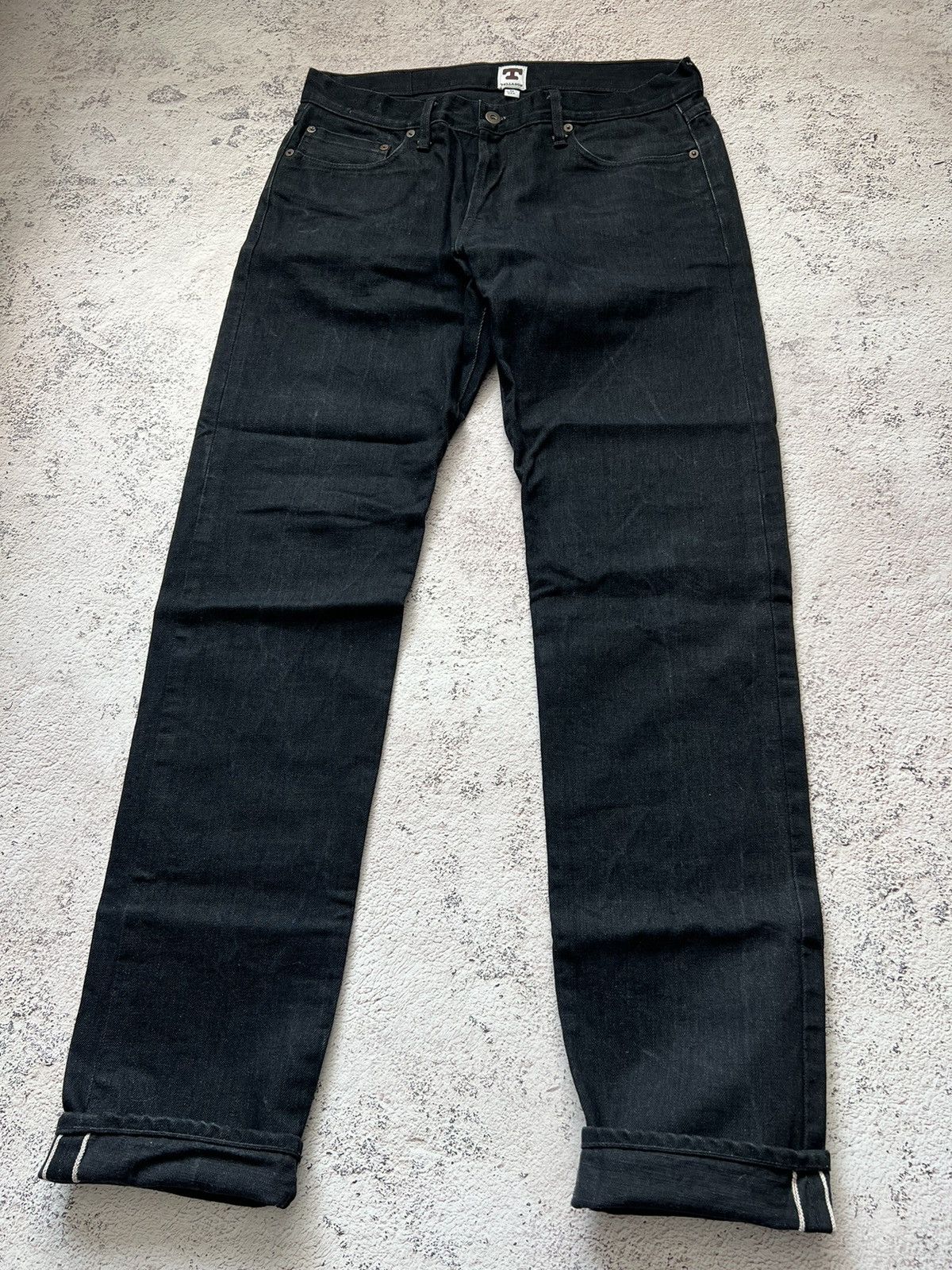 Japanese Brand × Tellason TELLASON LADBROKE GROVE BLACK SELVAGE DENIM JEANS Size US 34 / EU 50 - 5 Thumbnail