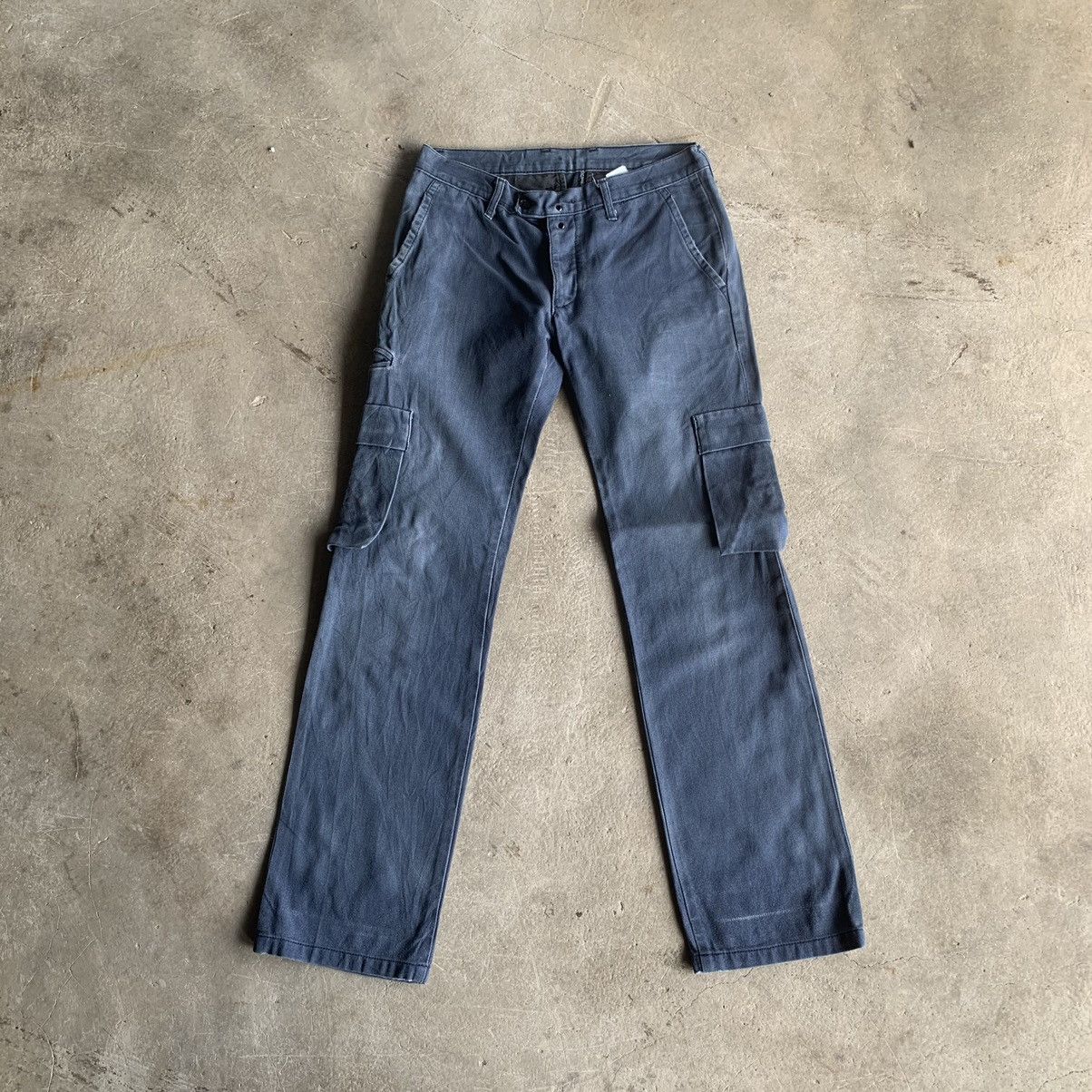 image of Avant Garde x Cabane De Zucca Hot Item Zucca Travail 29X30 Duckcanvas Trouser Cargo Pant in Navy Bl