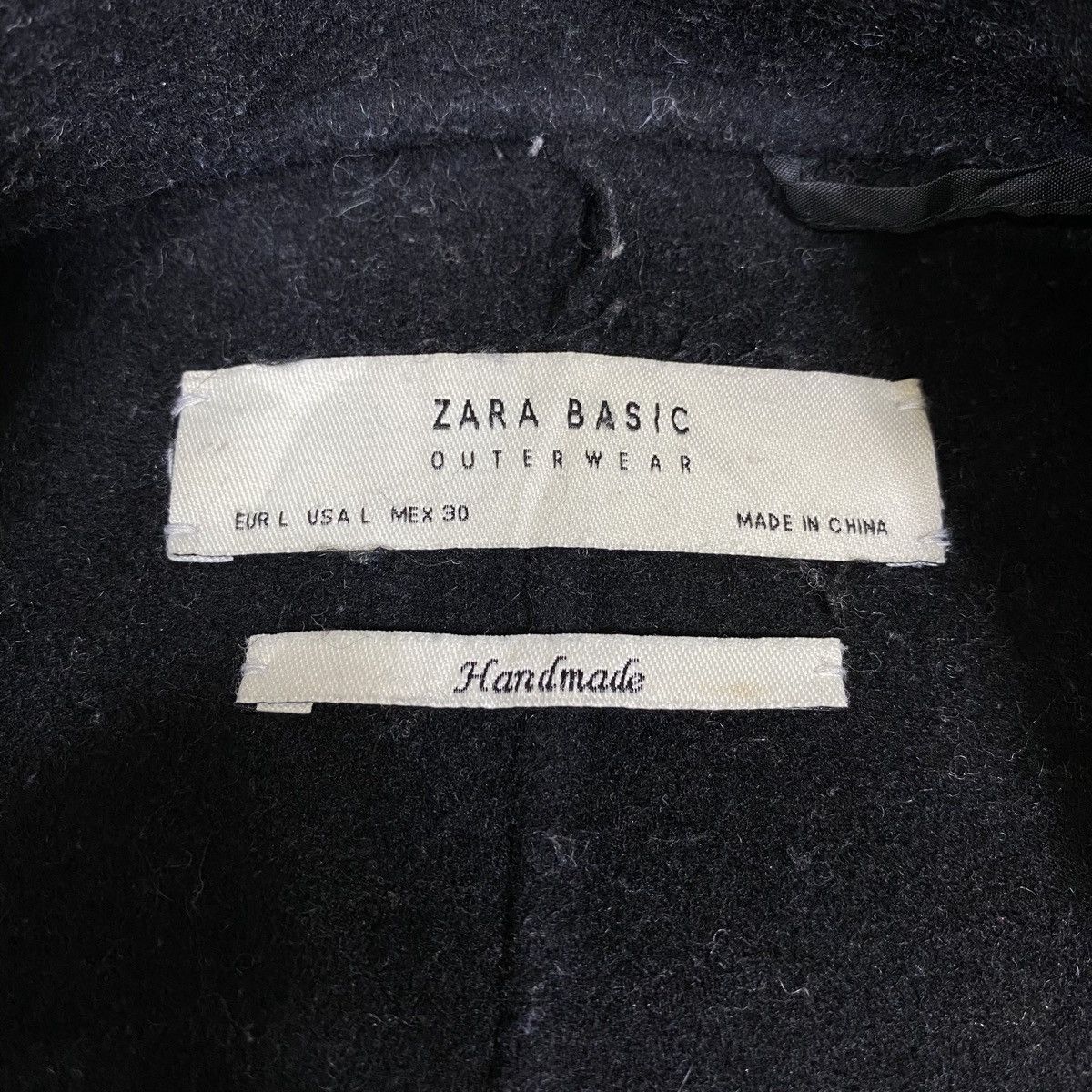Zara ZARA BASIC OUTERWEAR WOOL TRENCH COAT LONG JACKET Size US L / EU 52-54 / 3 - 8 Thumbnail