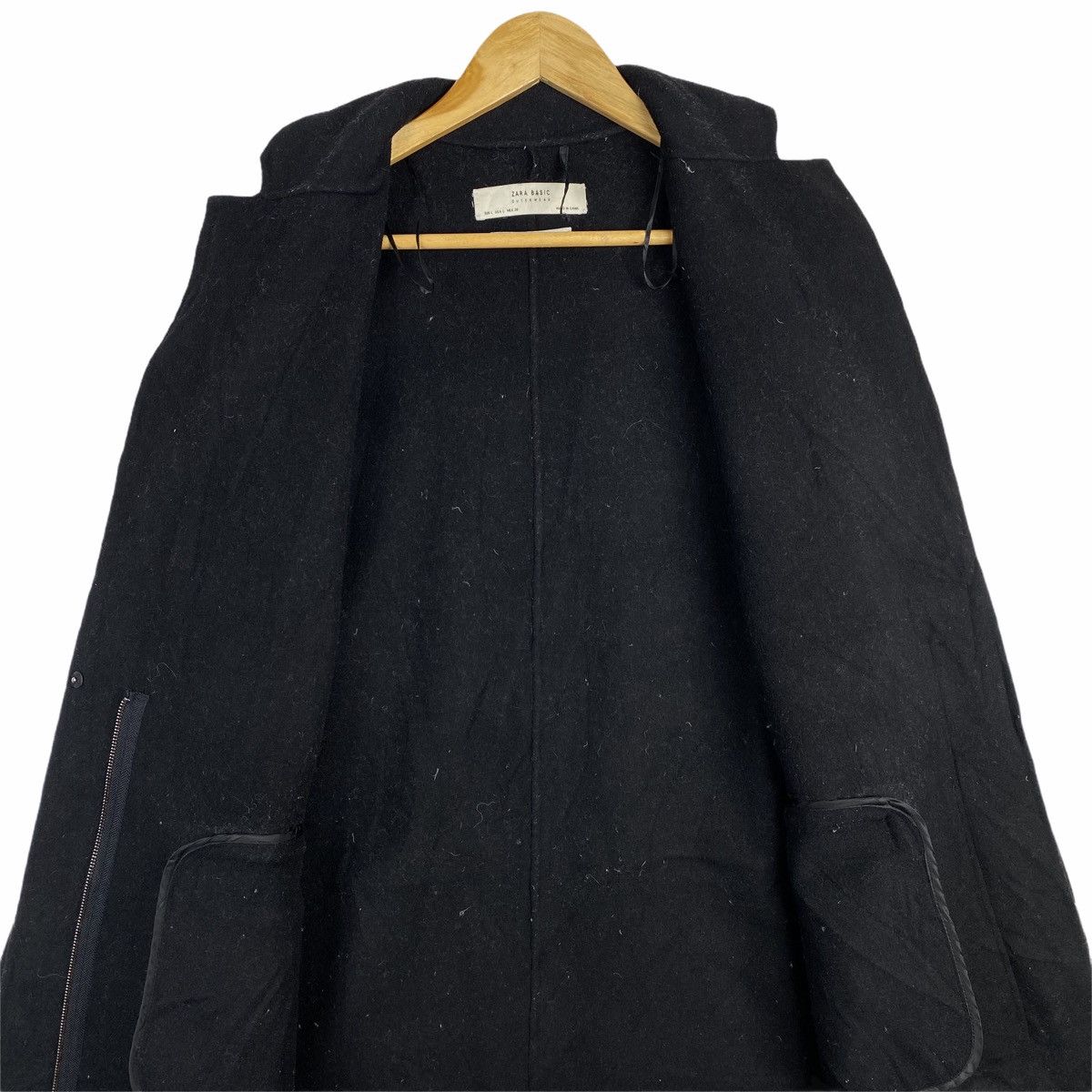 Zara ZARA BASIC OUTERWEAR WOOL TRENCH COAT LONG JACKET Size US L / EU 52-54 / 3 - 6 Thumbnail