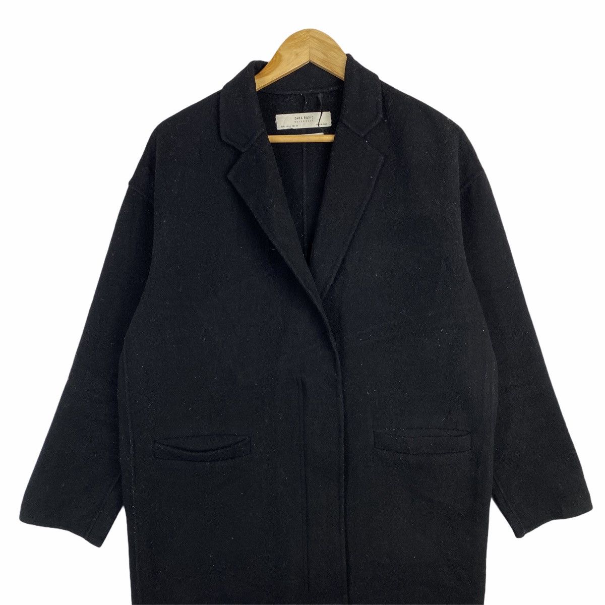 Zara ZARA BASIC OUTERWEAR WOOL TRENCH COAT LONG JACKET Size US L / EU 52-54 / 3 - 5 Thumbnail