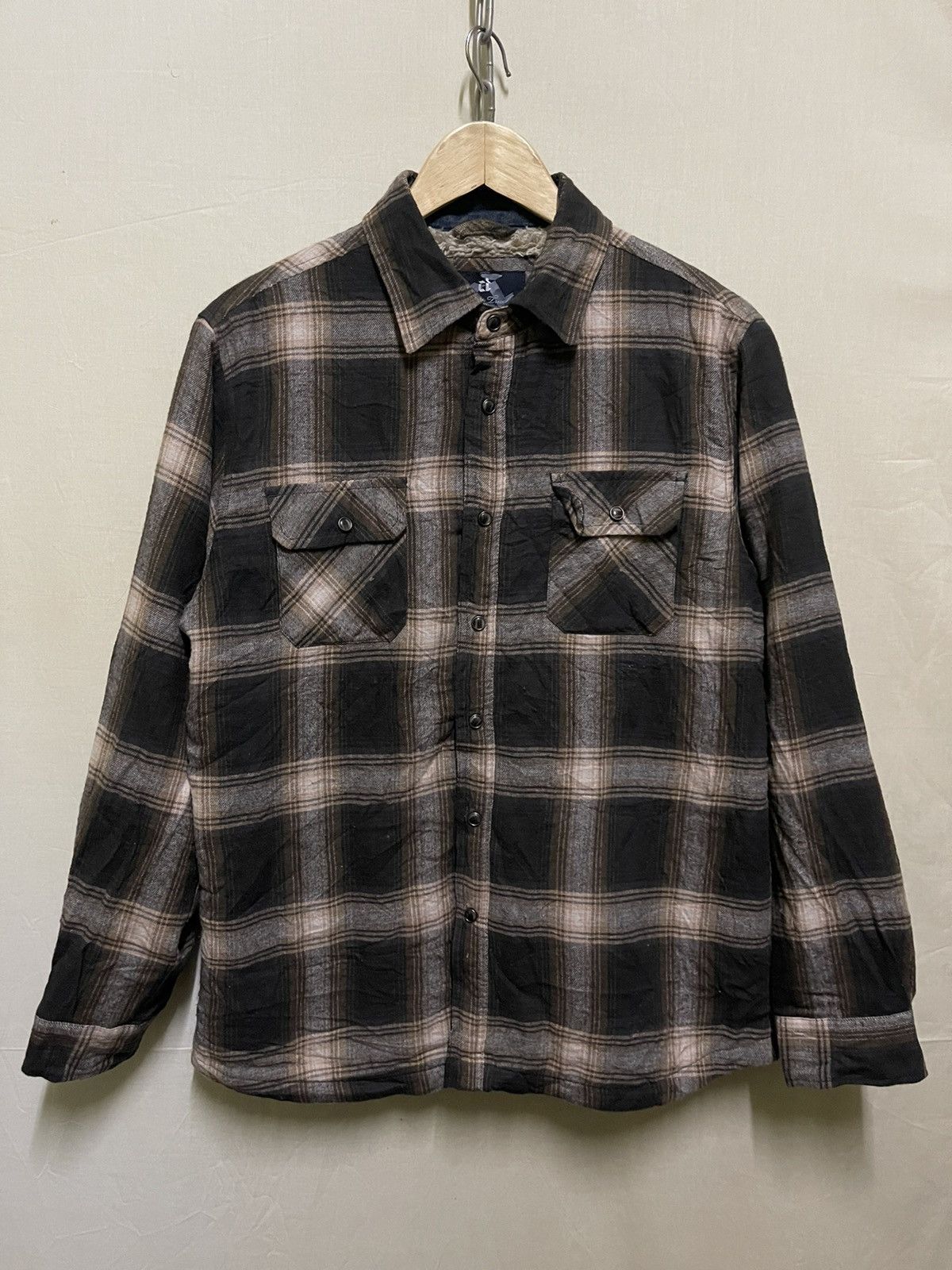 image of Clothes Truck Flannel Shirt Snap Button, Men's (Size Large)