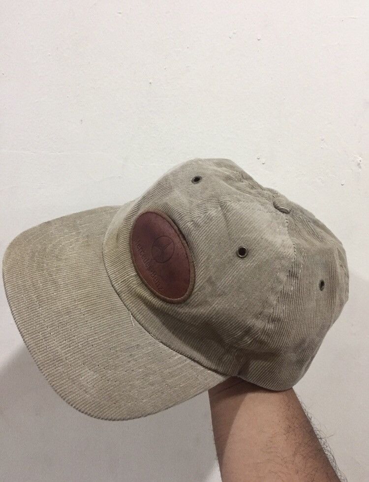 Mercedes-Benz 🔥Vintage🔥 Mercedes Benz Leather Patches Corduroy Hat Size ONE SIZE - 2 Thumbnail