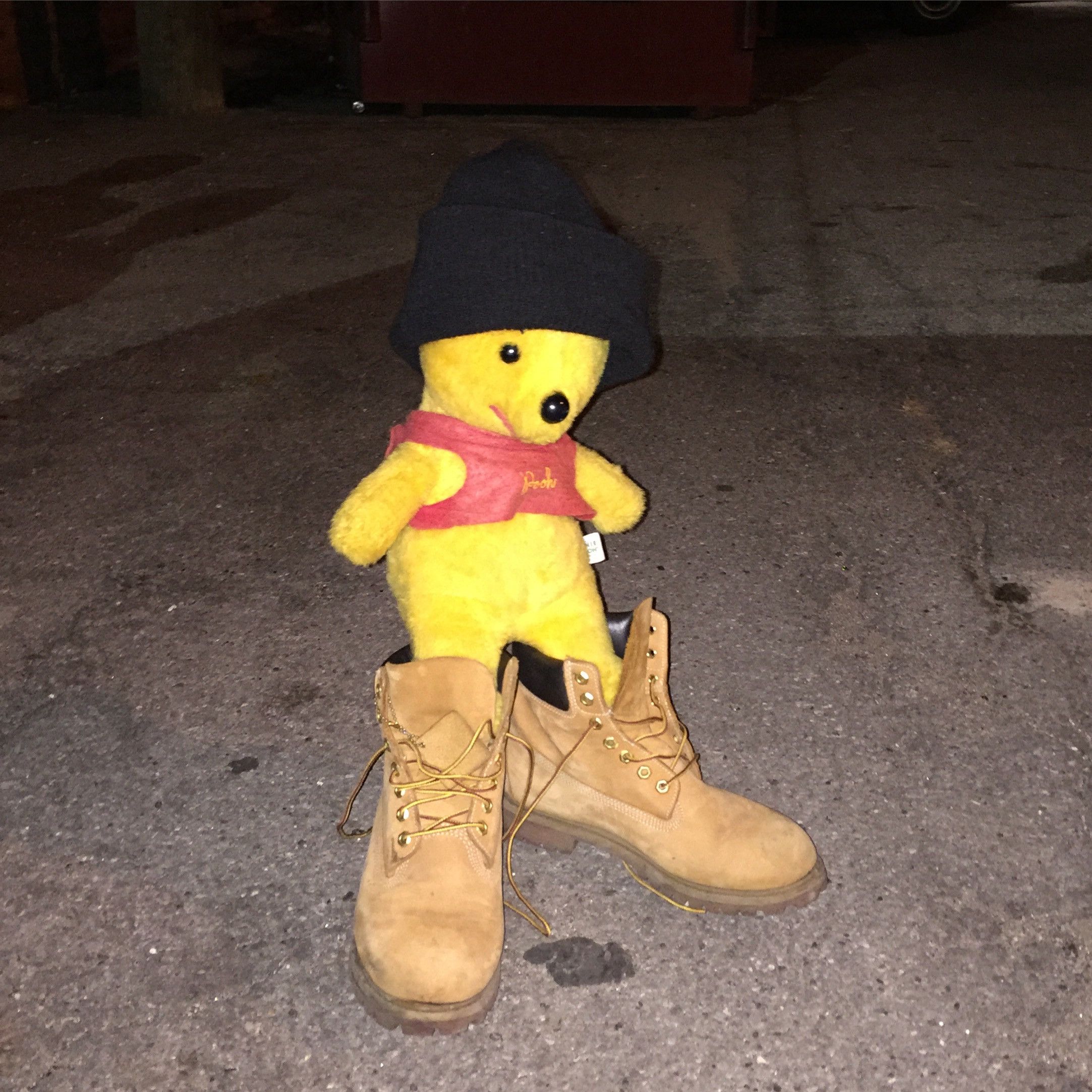 Timberland ACTUAL TIMBS FROM POOH IN TIMBS MEME | Grailed