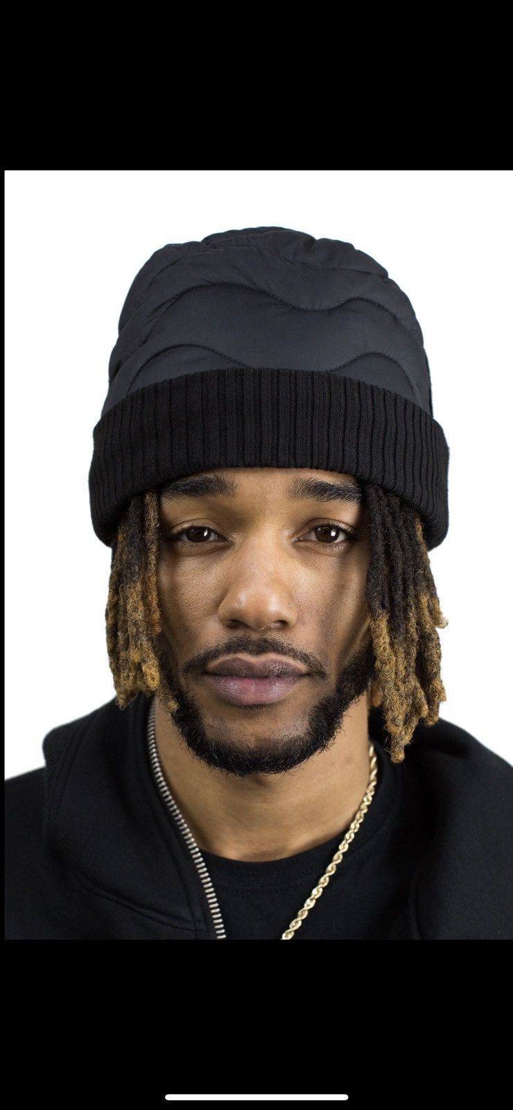 Grouture Black wave nylon shell quilted insulated beanie rare Size ONE SIZE - 1 Thumbnail