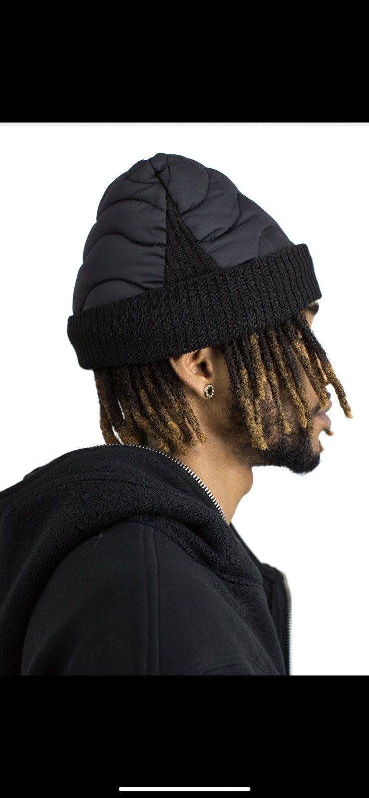 Grouture Black wave nylon shell quilted insulated beanie rare Size ONE SIZE - 3 Thumbnail